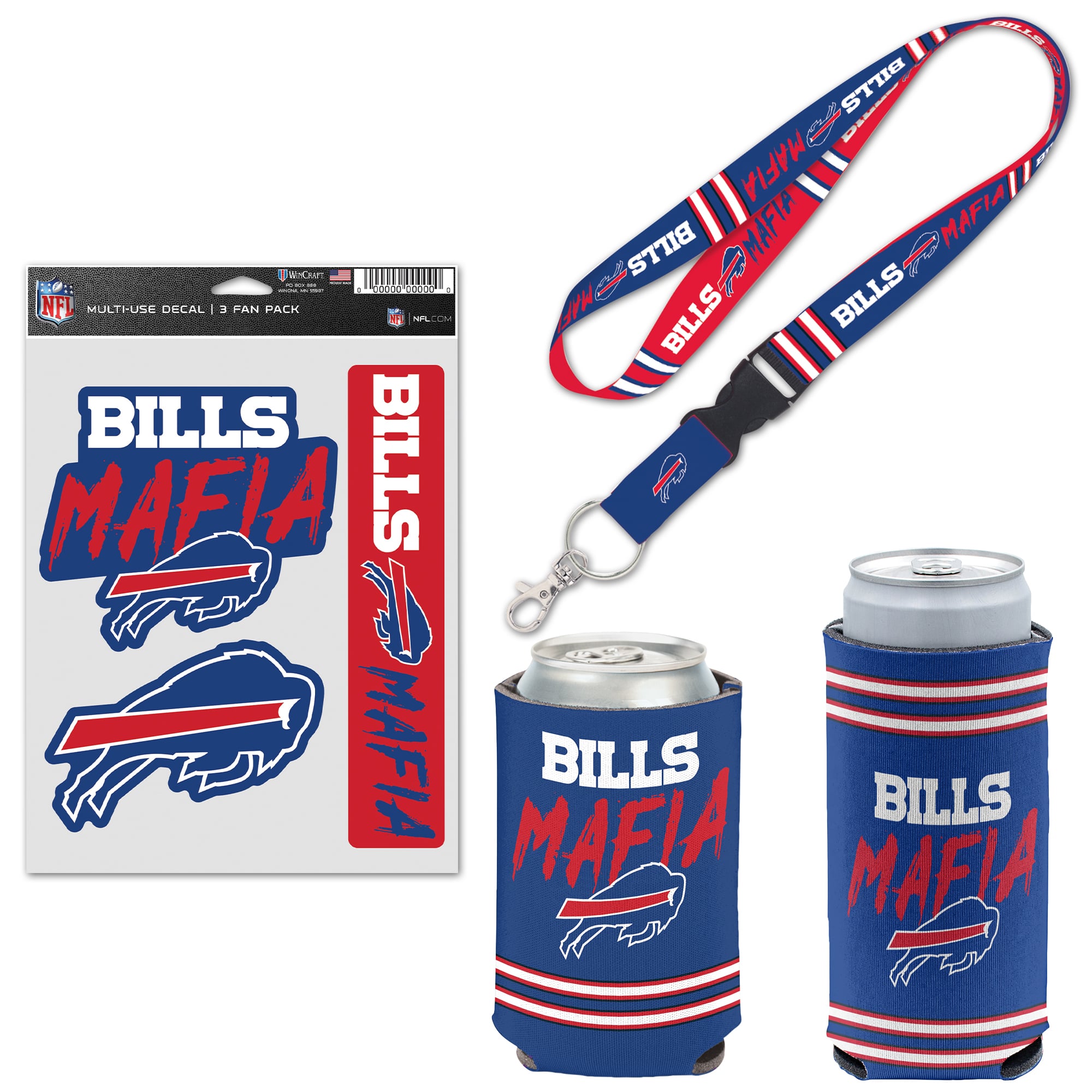 Pack de quatre pièces WinCraft Buffalo Bills Bills Mafia pour les fans