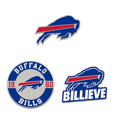 Buffalo Bills WinCraft Three-Piece Collector Pin Set