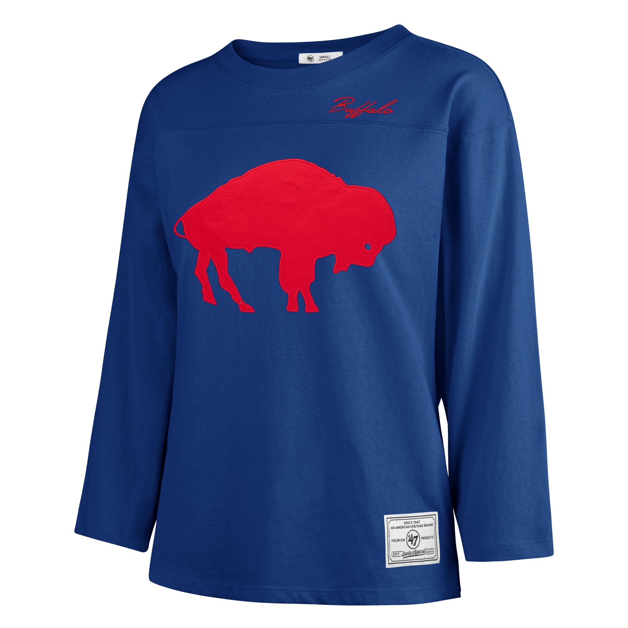 Women's '47 Royal Buffalo Bills Game Nod Timeless Long Sleeve T-Shirt