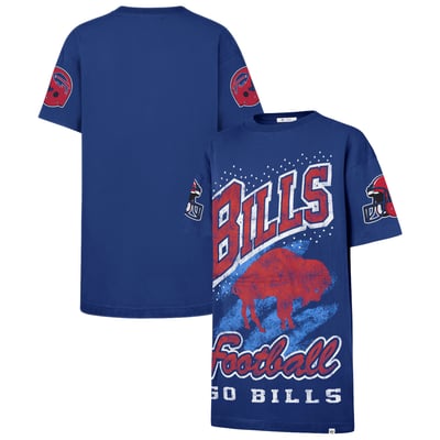  Buffalo Bills '47 Women's Oversized Gemstone Swash T-Shirt Dress - Royal