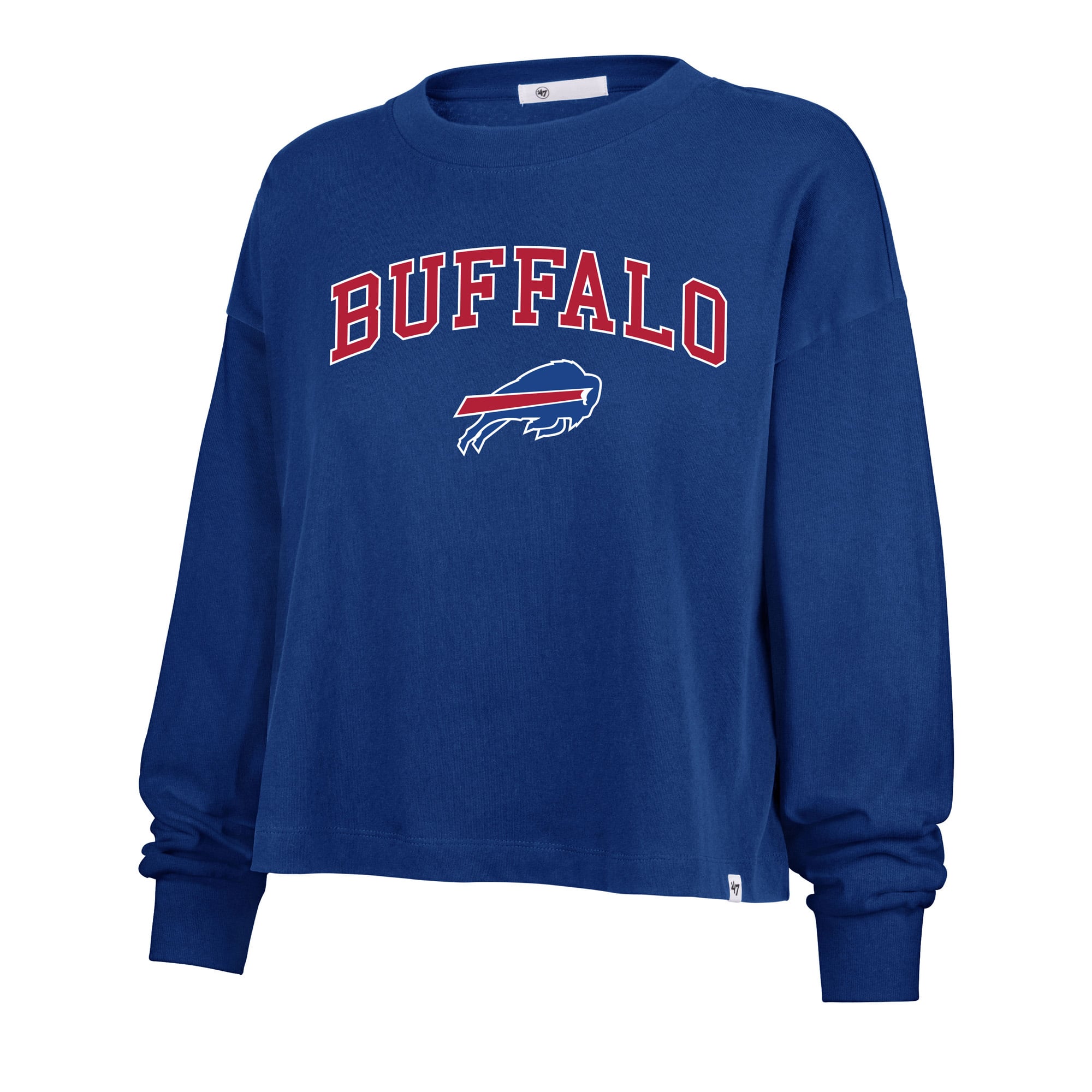 Women's '47 Royal Buffalo Bills Plus Sydney Arch Game T-Shirt