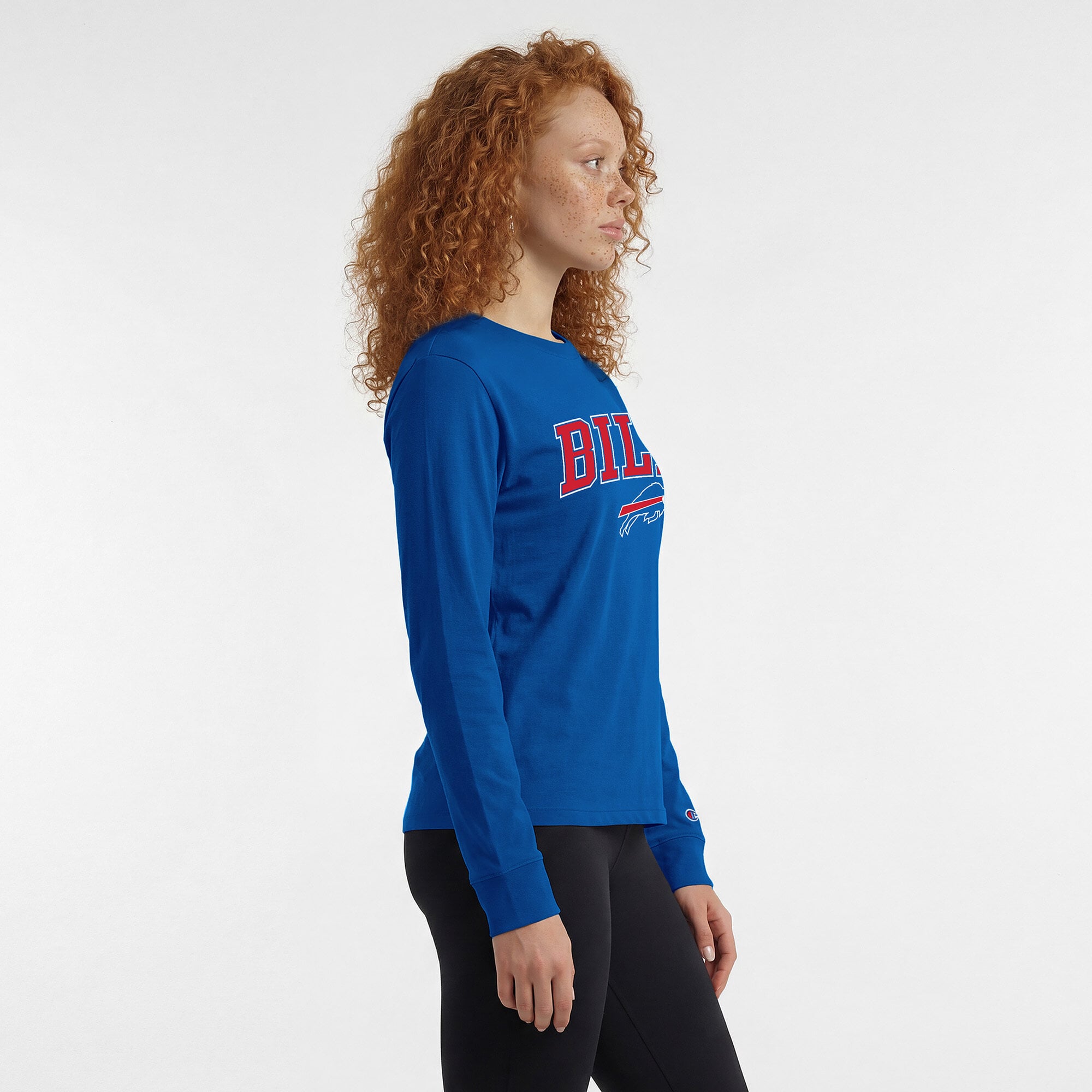 T-shirt à manches longues Champion Royal Buffalo Bills pour femmes