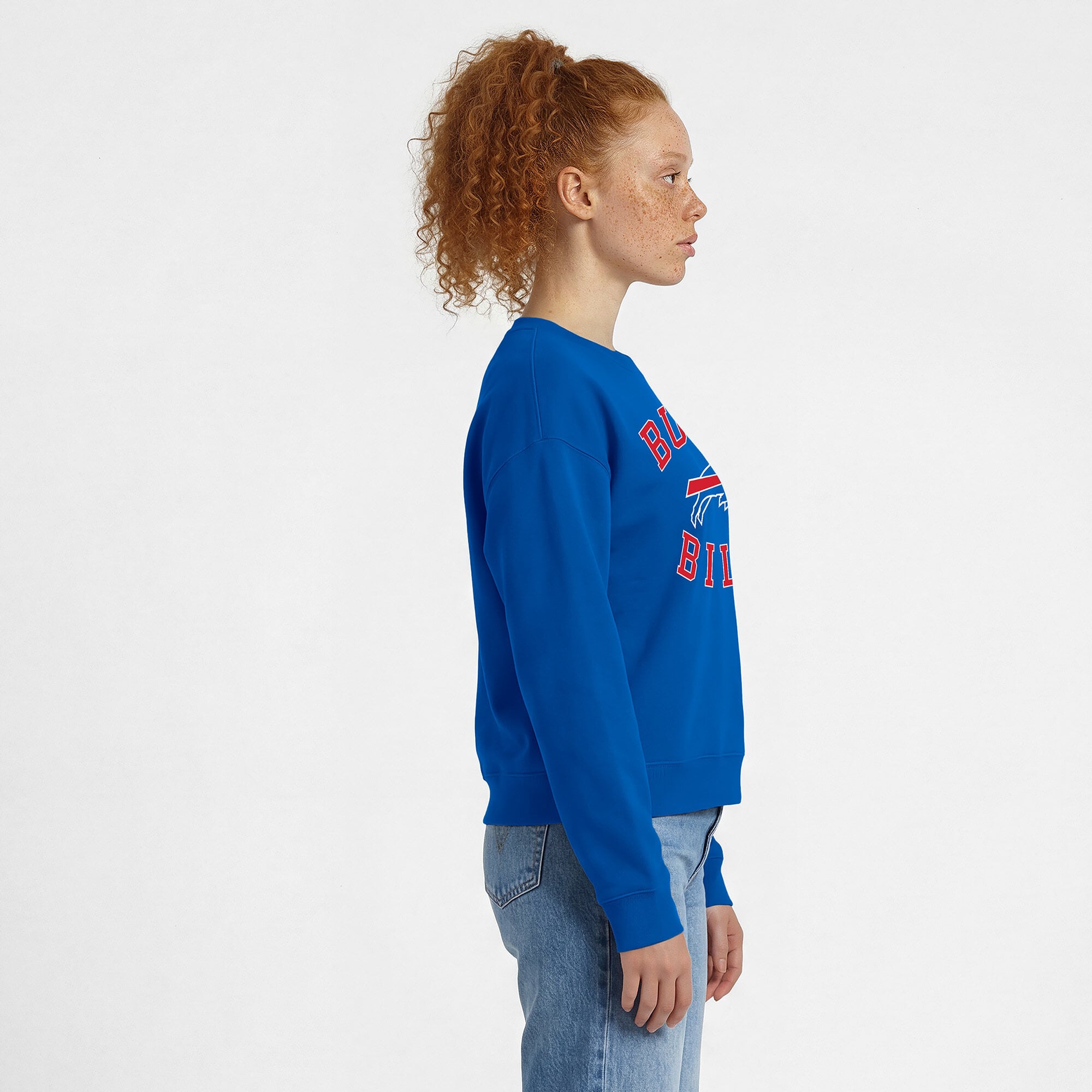 Women's Champion  Royal Buffalo Bills Heart & Soul Powerblend Sweatshirt