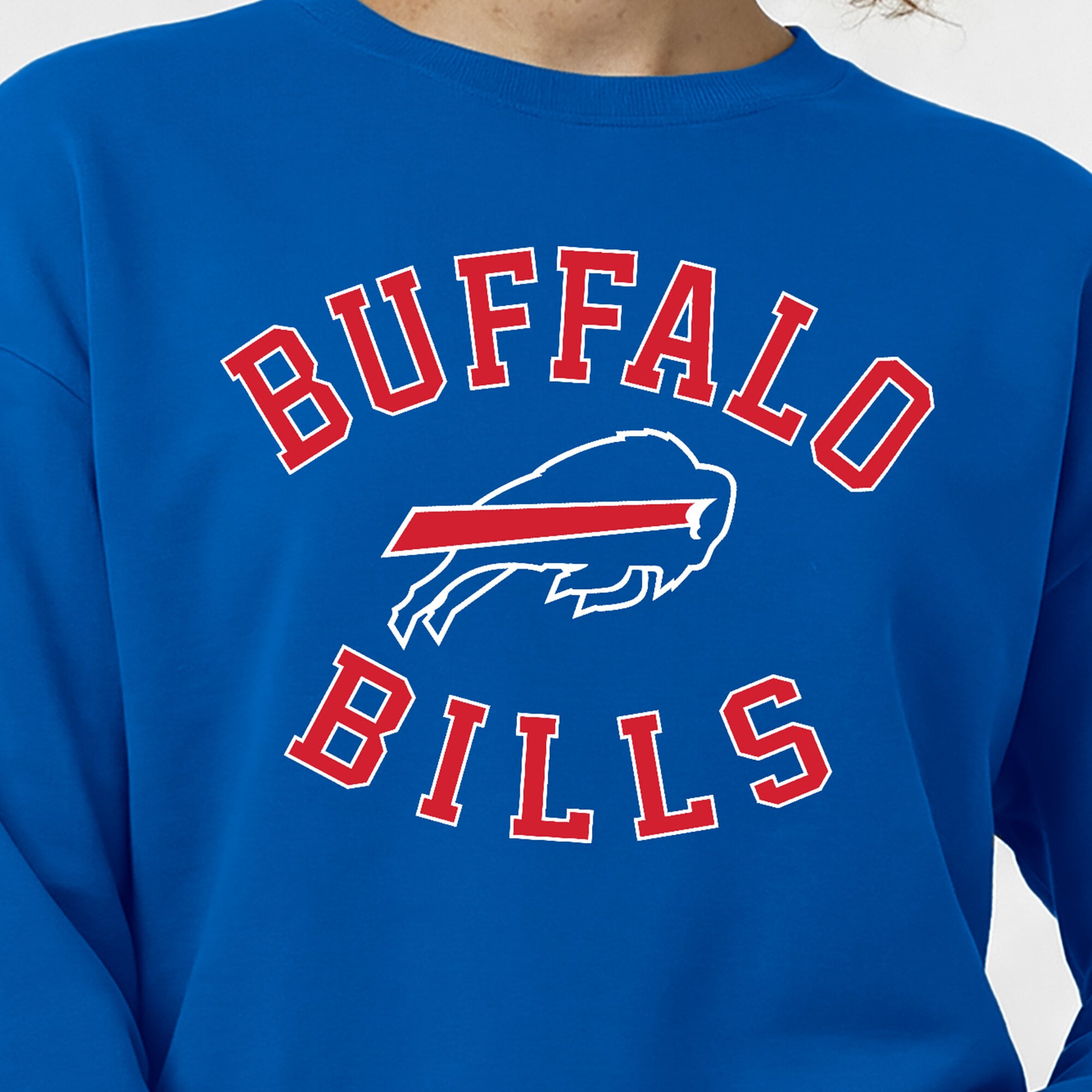 Women's Champion  Royal Buffalo Bills Heart & Soul Powerblend Sweatshirt