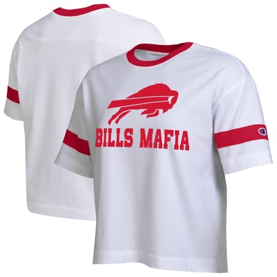 Buffalo Bills Champion Women's Bills Mafia Vintage Ringer T-Shirt - White
