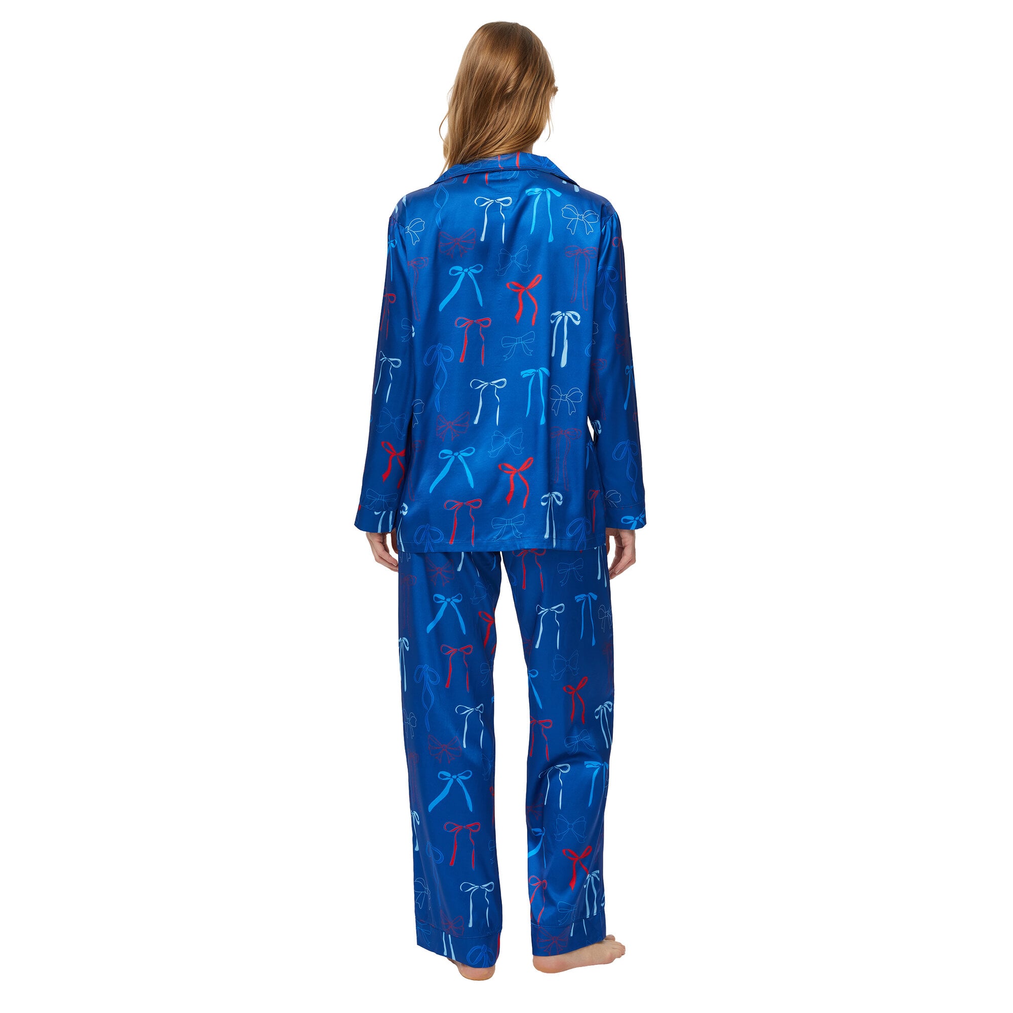 Ensemble pyjama Concepts Sport Royal Buffalo Bills Poppy en satin à manches longues et pantalon pour femme
