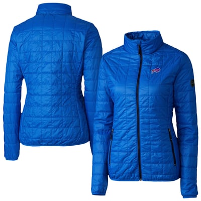 Buffalo Bills Cutter & Buck Women's Rainier PrimaLoft Eco Insulated Full-Zip Puffer Jacket - Royal