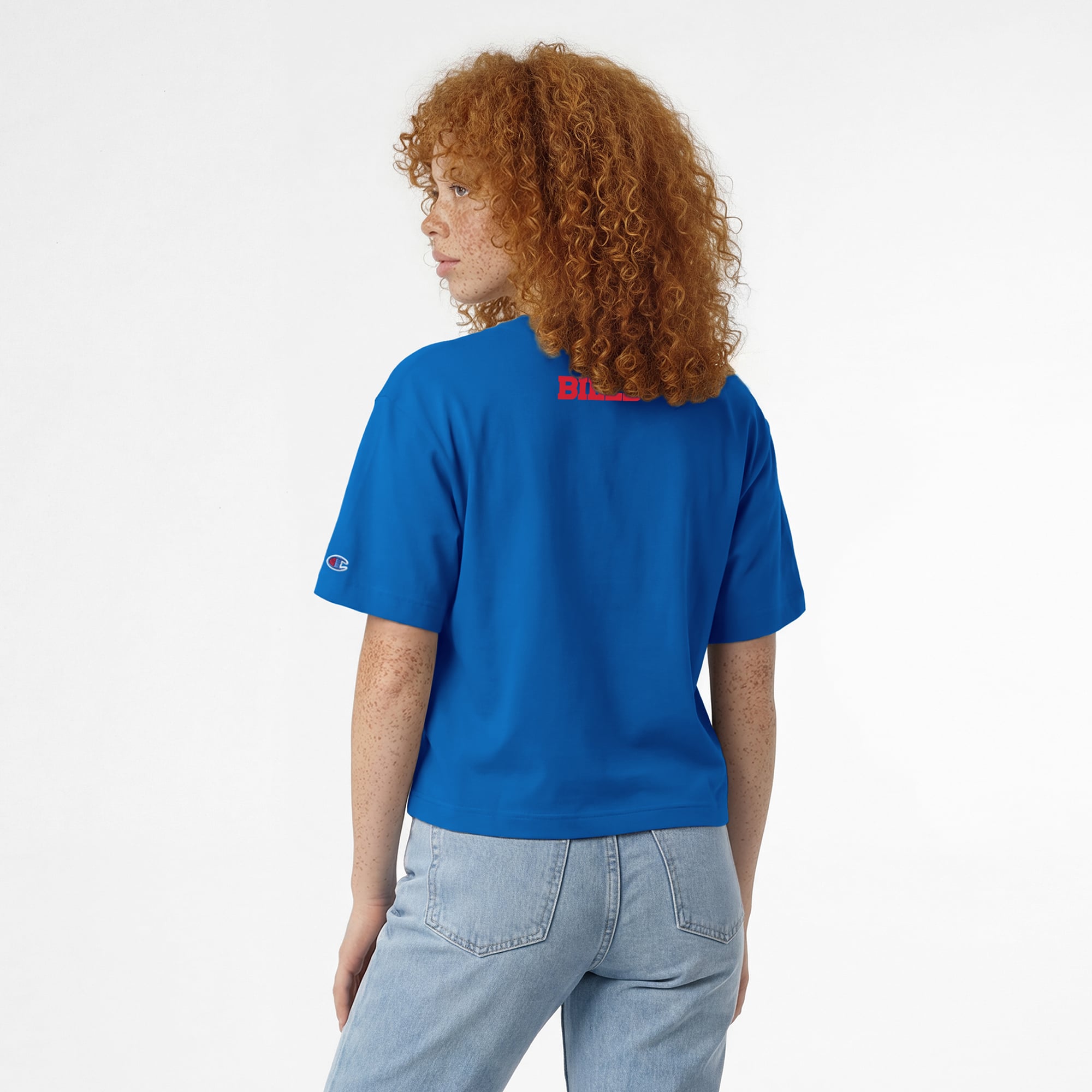 T-shirt Disney x Champion Royal Buffalo Bills Beast All-Star pour femmes