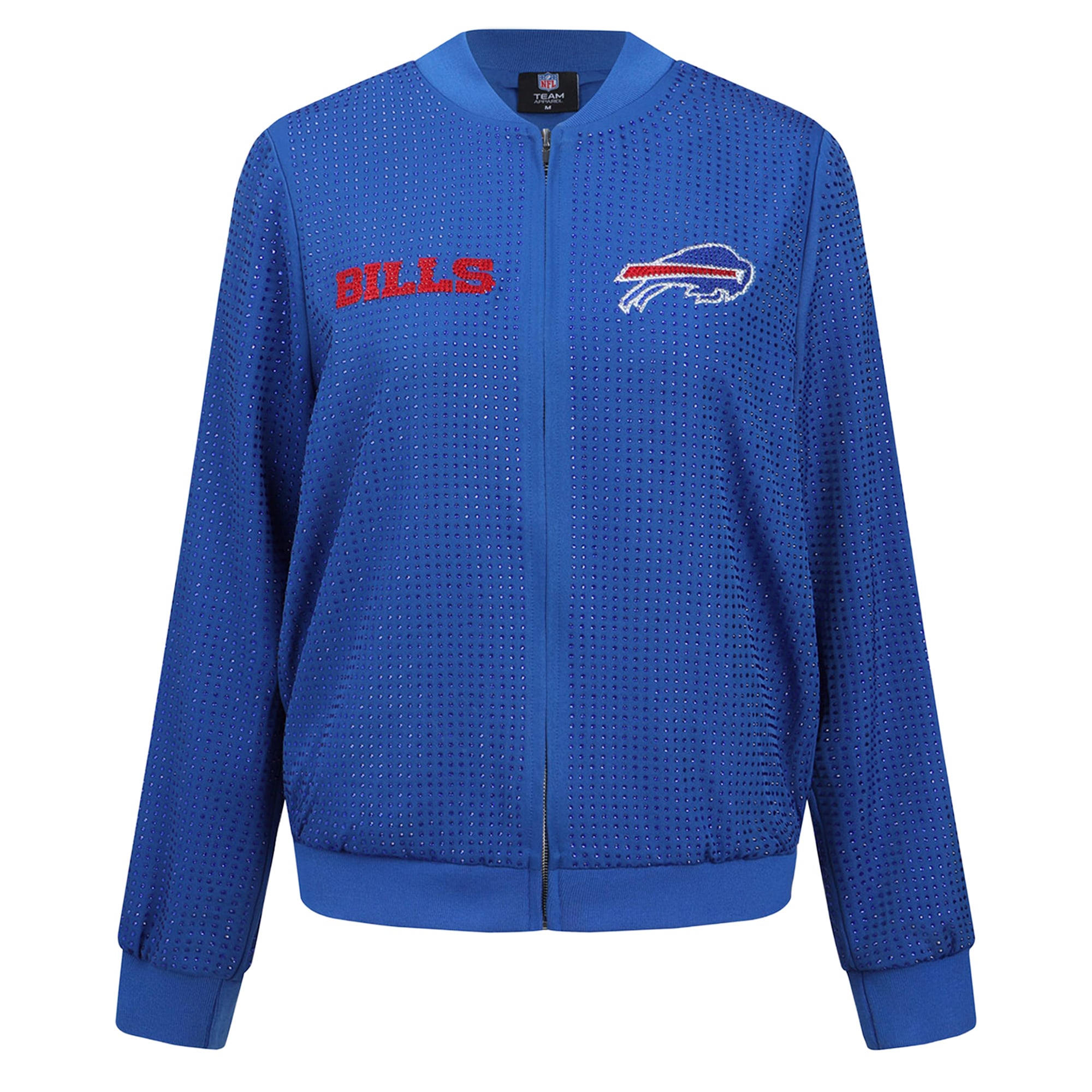Veste bomber zippée intégrale FABGATING by Cuce Royal Buffalo Bills Crystal pour femme