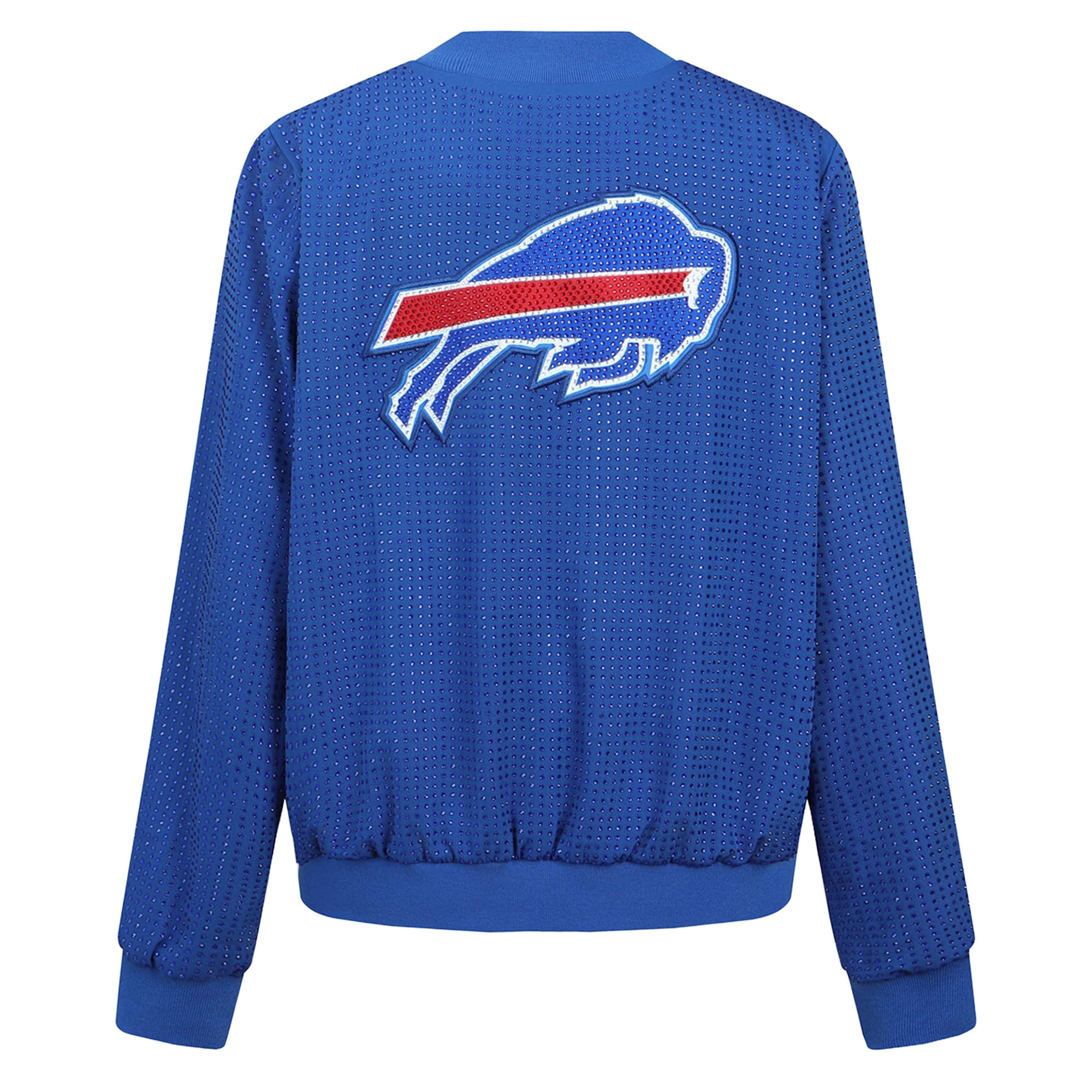 Veste bomber zippée intégrale FABGATING by Cuce Royal Buffalo Bills Crystal pour femme