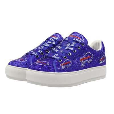  Buffalo Bills FABGATING by Cuce Women's Crystal Team Logo Sneakers - Royal
