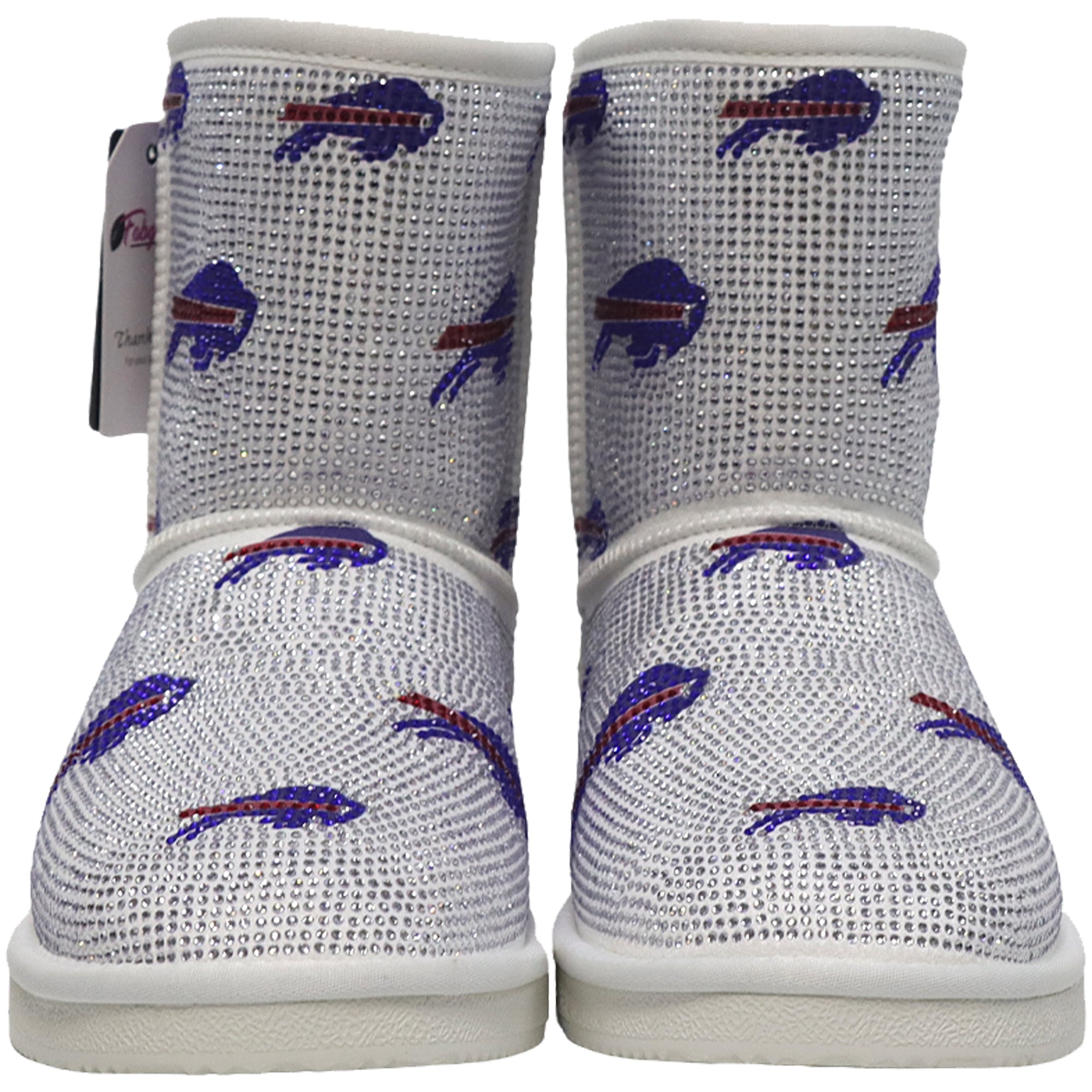 Bottines à enfiler FABGATING by Cuce blanches logo Buffalo Bills pour femmes