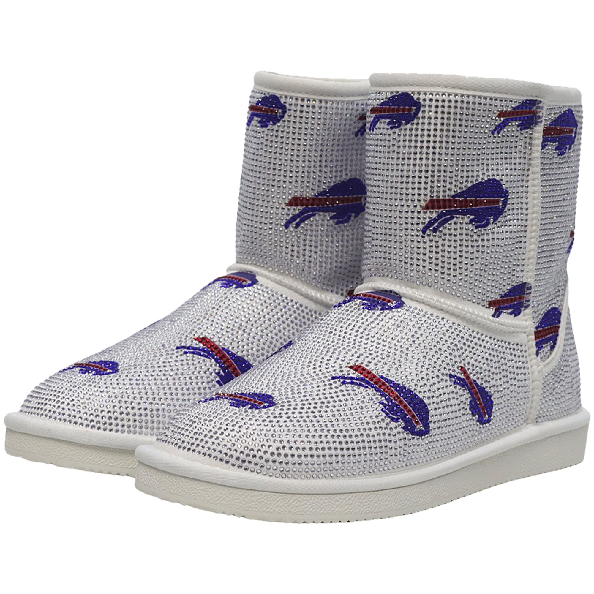 Bottines à enfiler FABGATING by Cuce blanches logo Buffalo Bills pour femmes