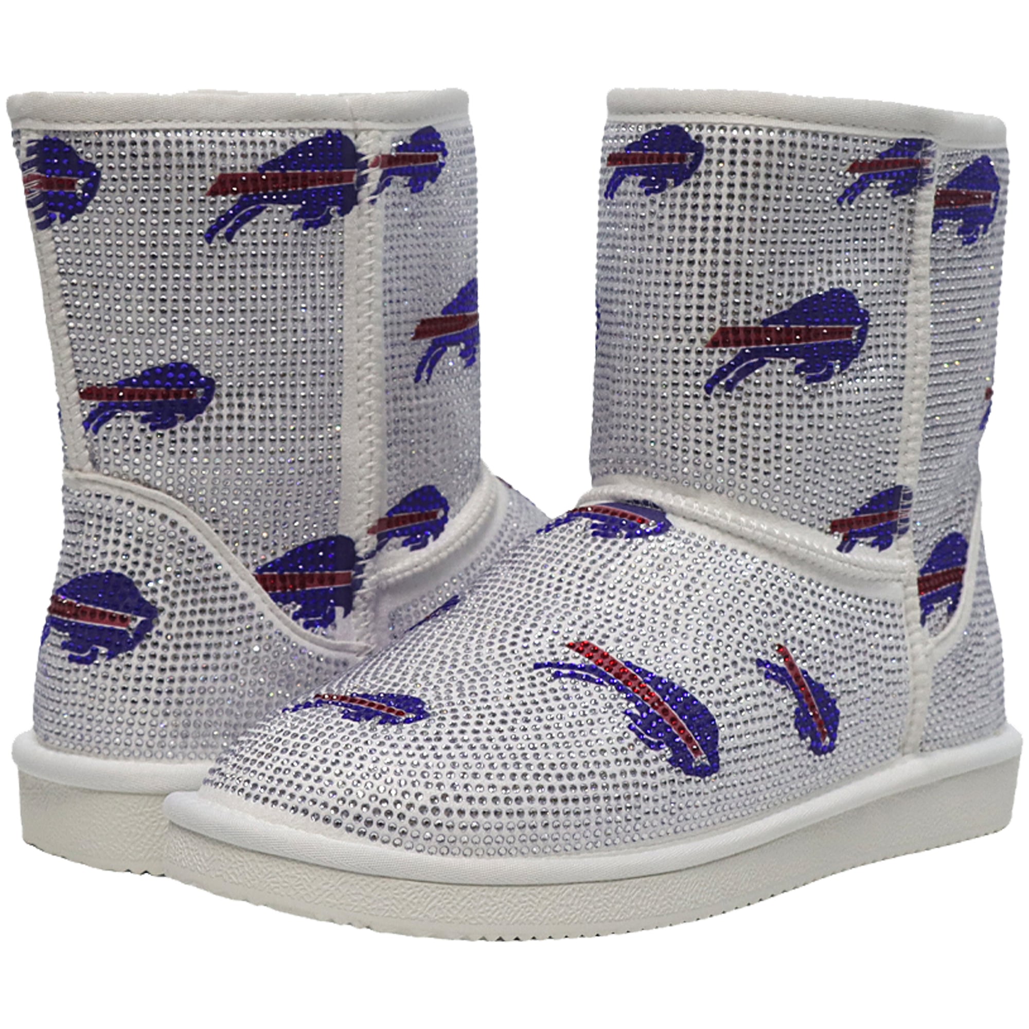 Bottines à enfiler FABGATING by Cuce blanches logo Buffalo Bills pour femmes