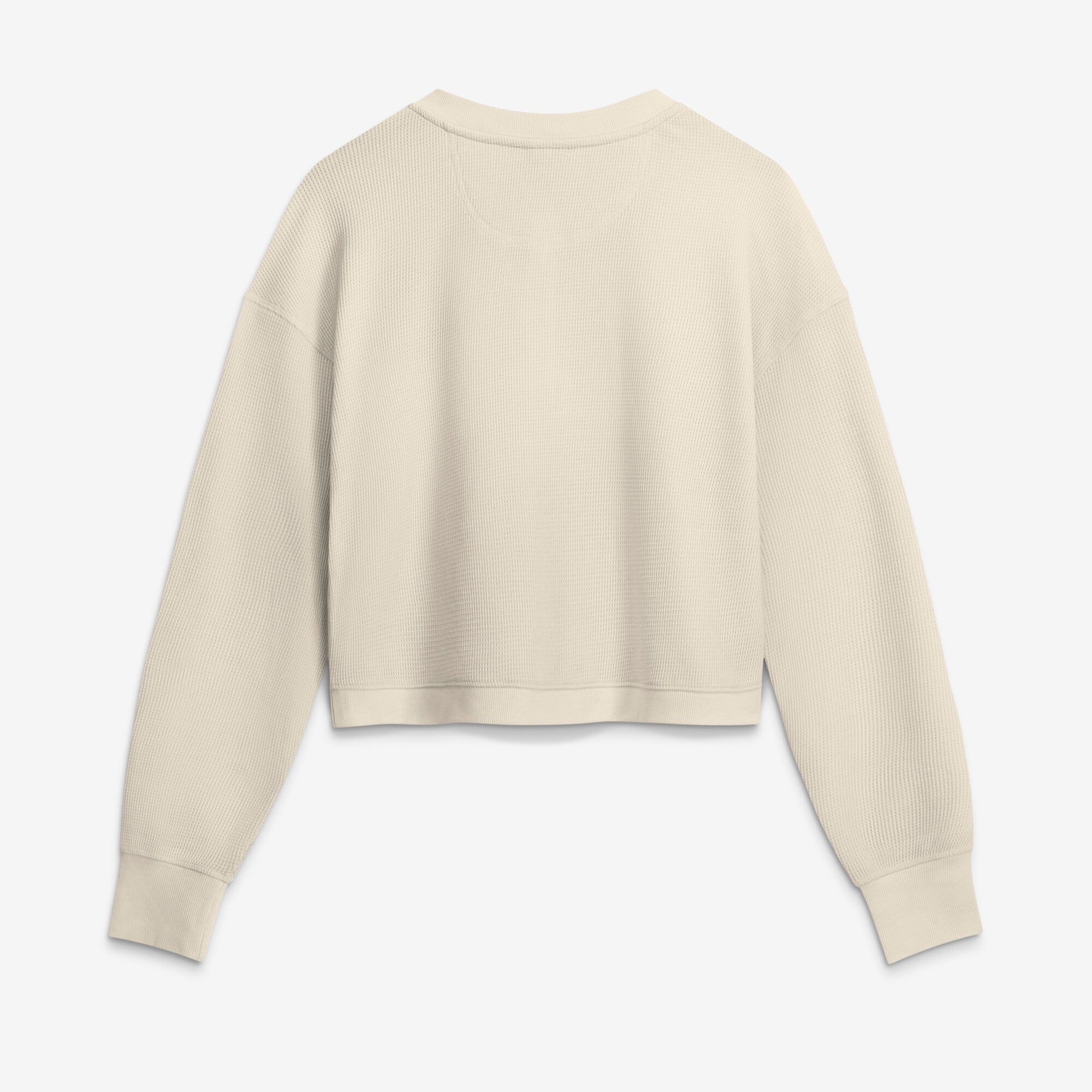Women's Fanatics Cream Buffalo Bills Relaxed Cropped Long Sleeve Shirt