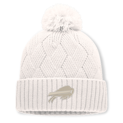  Buffalo Bills Fanatics Women's Shift Cuffed Knit Hat with Pom - Cream
