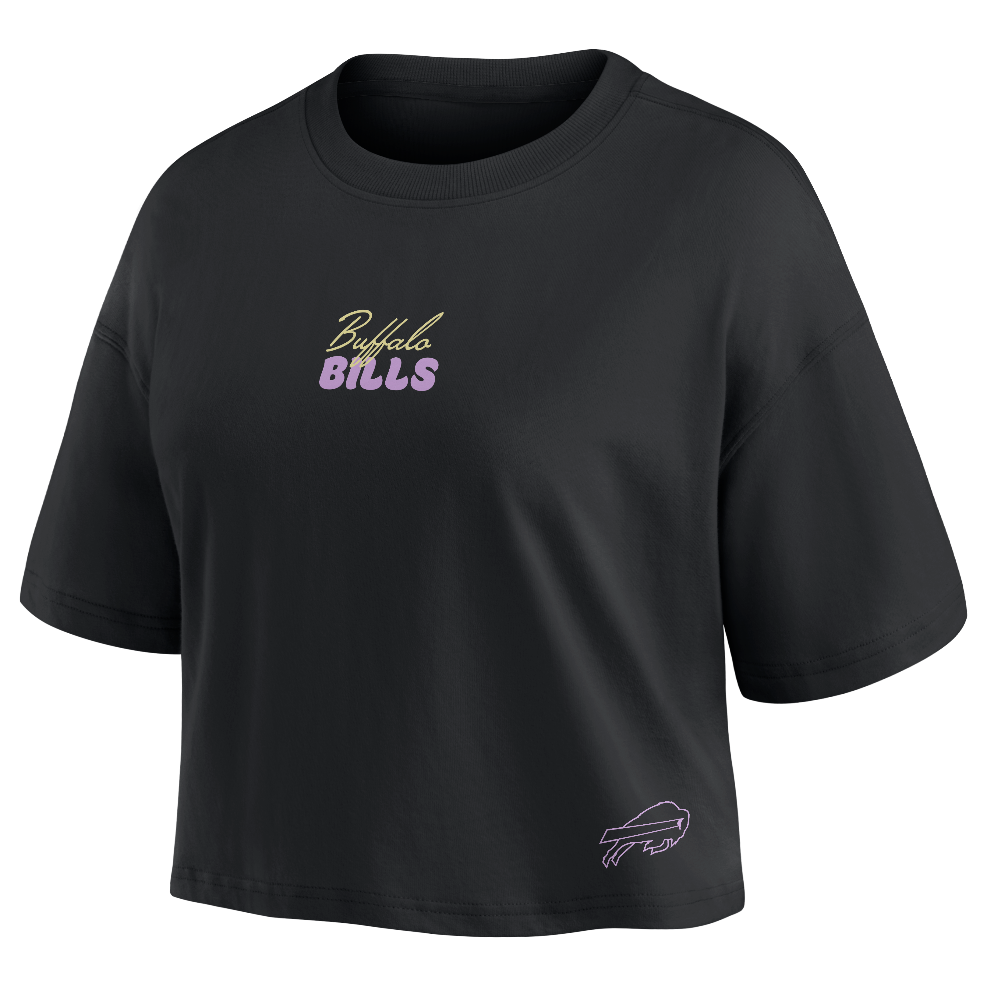 T-shirt court noir Josh Allen Buffalo Bills pour femmes de la marque Fanatics