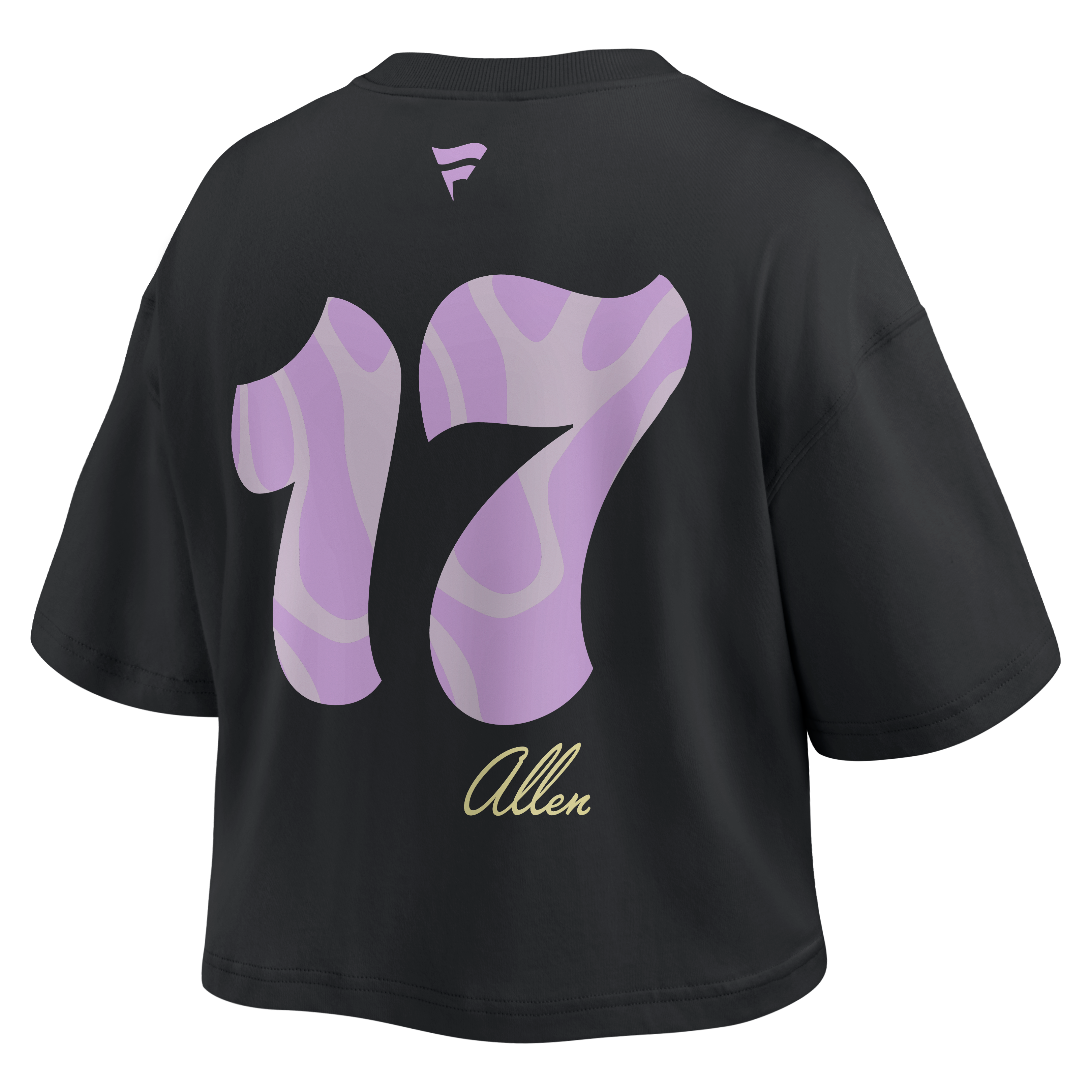 T-shirt court noir Josh Allen Buffalo Bills pour femmes de la marque Fanatics