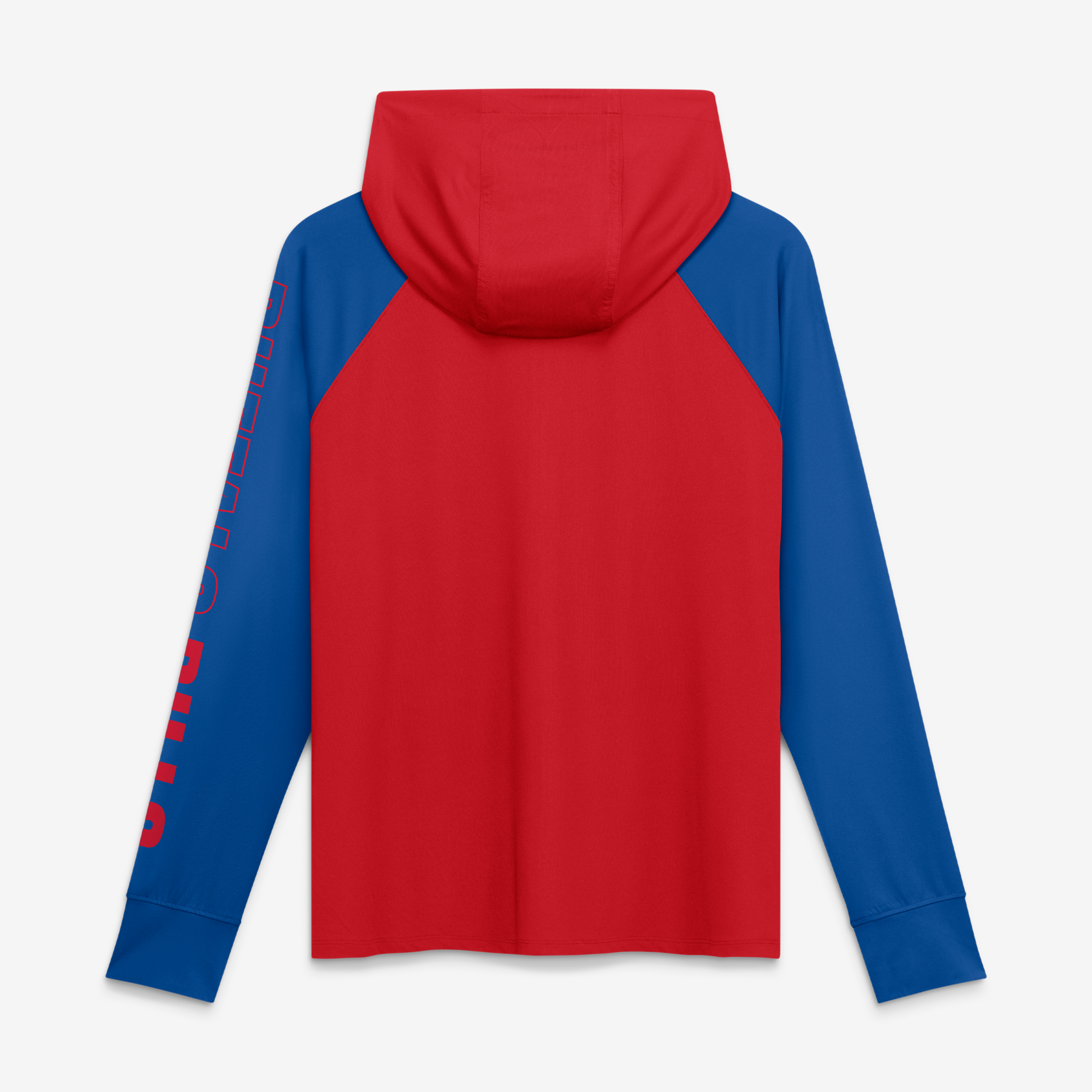 Women's Fanatics Red/Royal Buffalo Bills Cornerback Blitz Raglan Full-Zip Hoodie
