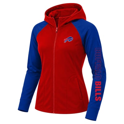 Buffalo Bills Fanatics Women's Plus Size Cornerback Blitz Full-Zip Hoodie - Red/Royal