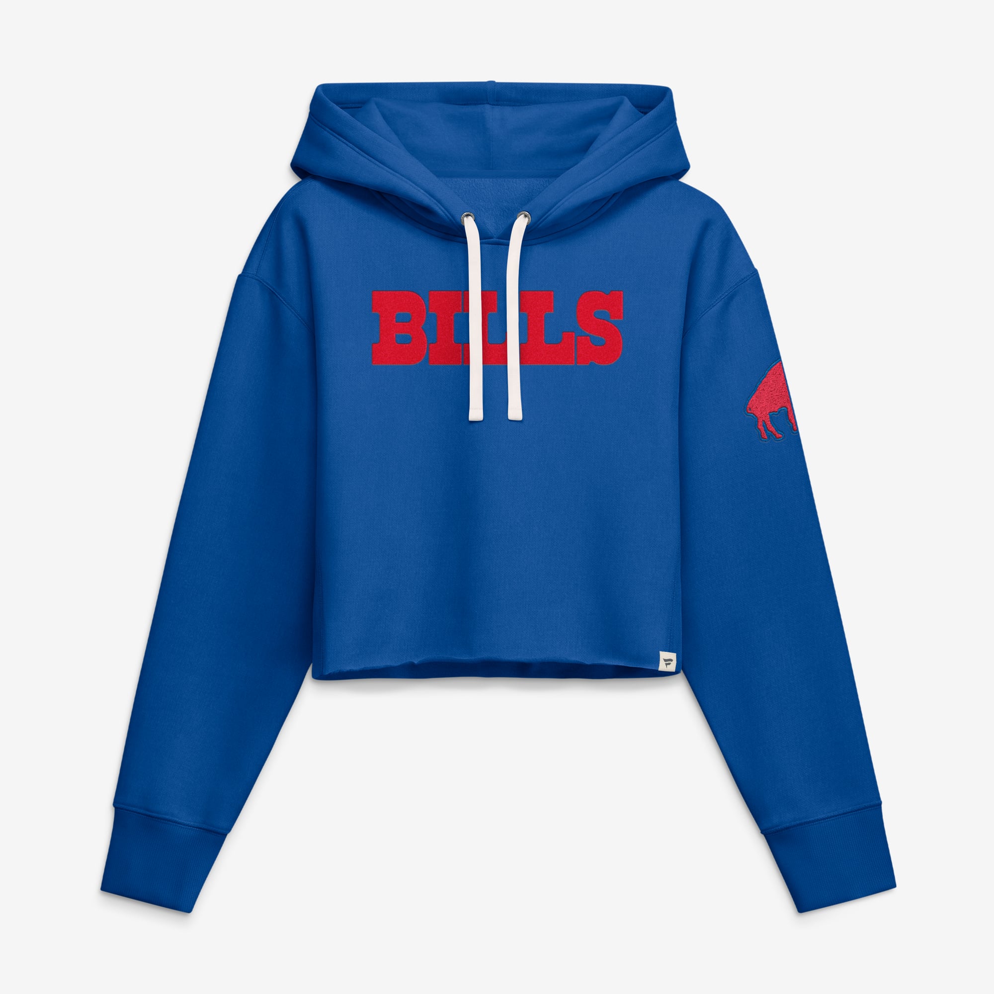 Sweat à capuche court oversize Fanatics Royal Buffalo Bills pour femme