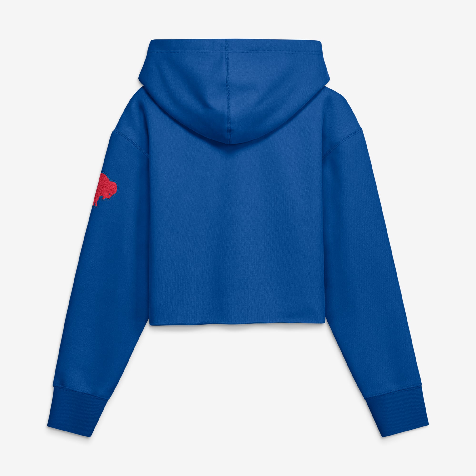 Sweat à capuche court oversize Fanatics Royal Buffalo Bills pour femme