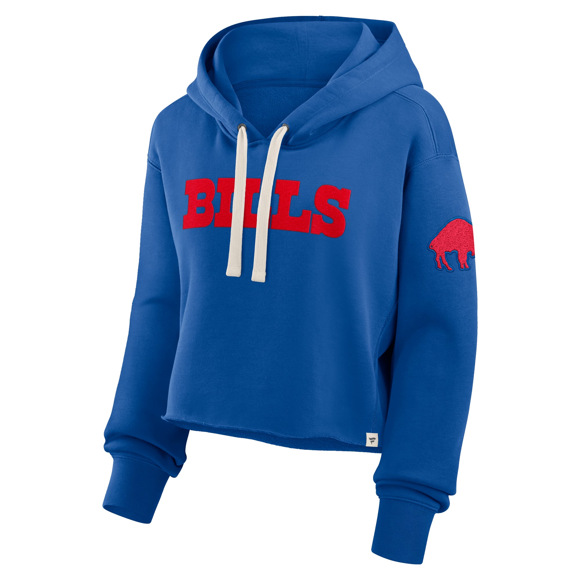Sweat à capuche court oversize Fanatics Royal Buffalo Bills pour femme