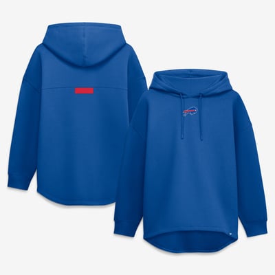 Sweat à capuche tunique oversize Buffalo Bills pour femme - Bleu roi