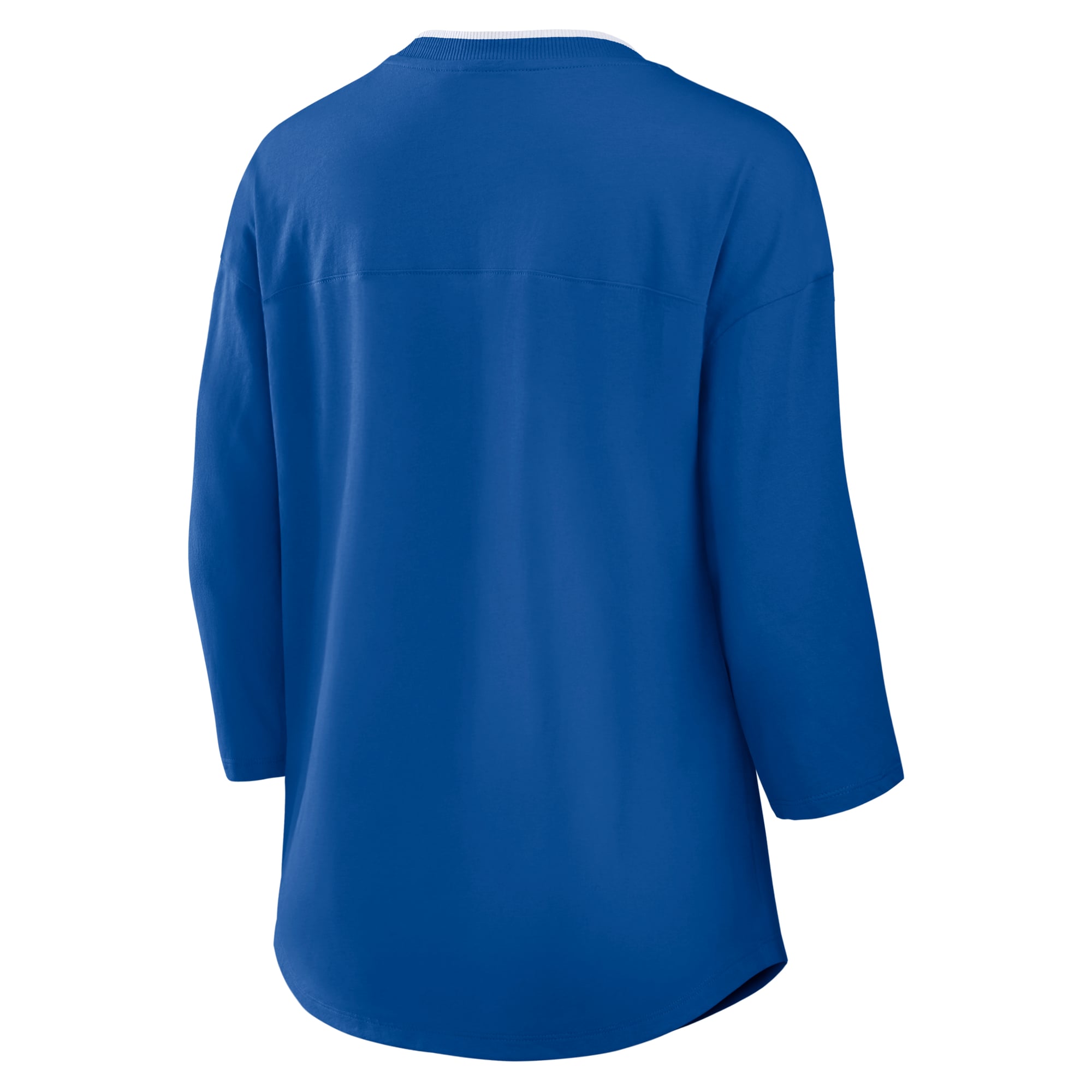 T-shirt à manches 3/4 et col en V pour femmes Fanatics Royal Buffalo Bills, grande taille, modèle Deceptive Juke