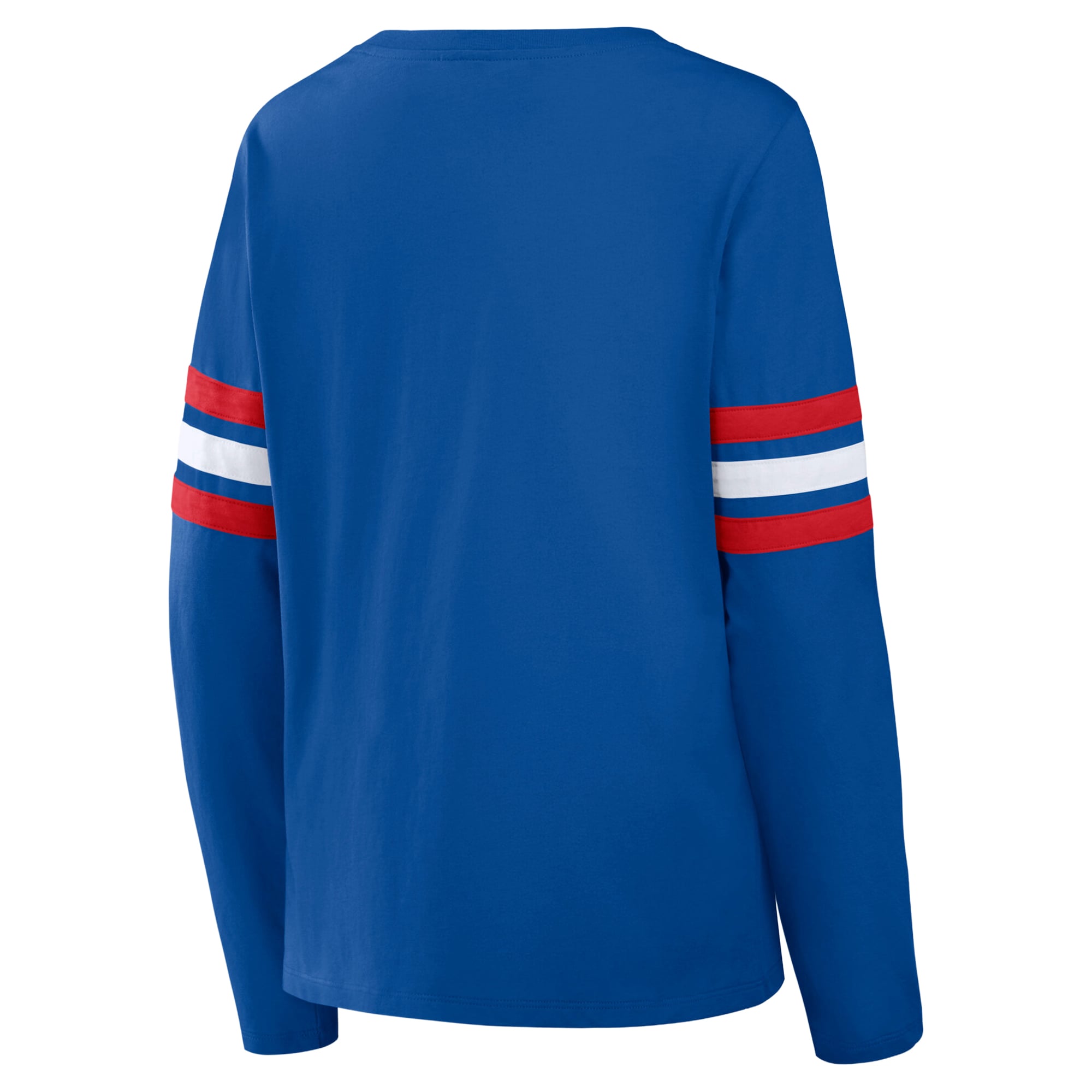 Women's Fanatics Royal/Red Buffalo Bills Plus Coverage Scheme Lace-Up Long Sleeve T-Shirt