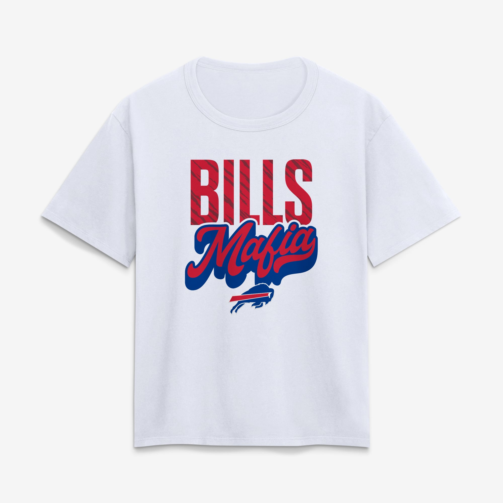 T-shirt Fanatics blanc pour femmes Buffalo Bills Mafia