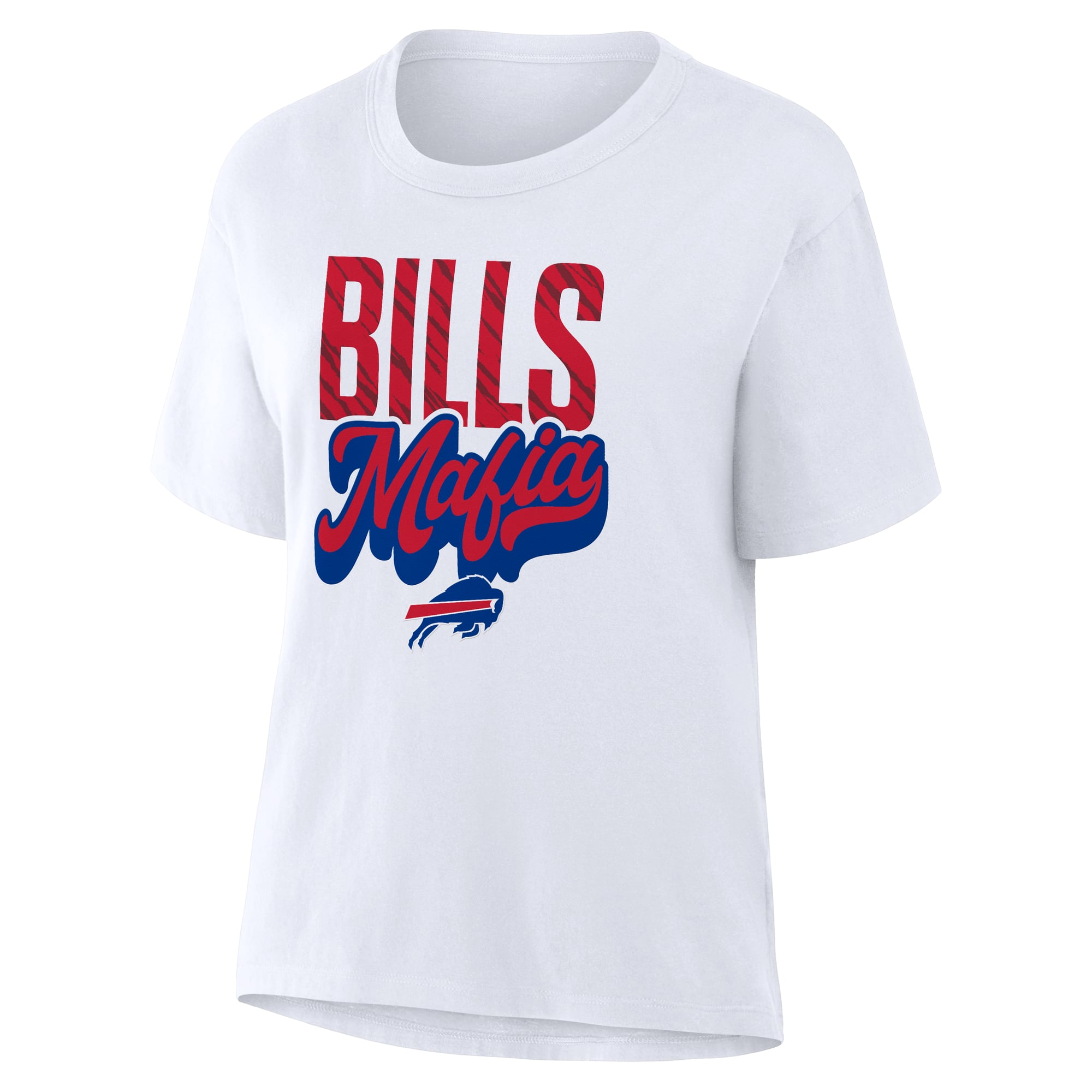 T-shirt Fanatics blanc pour femmes Buffalo Bills Mafia