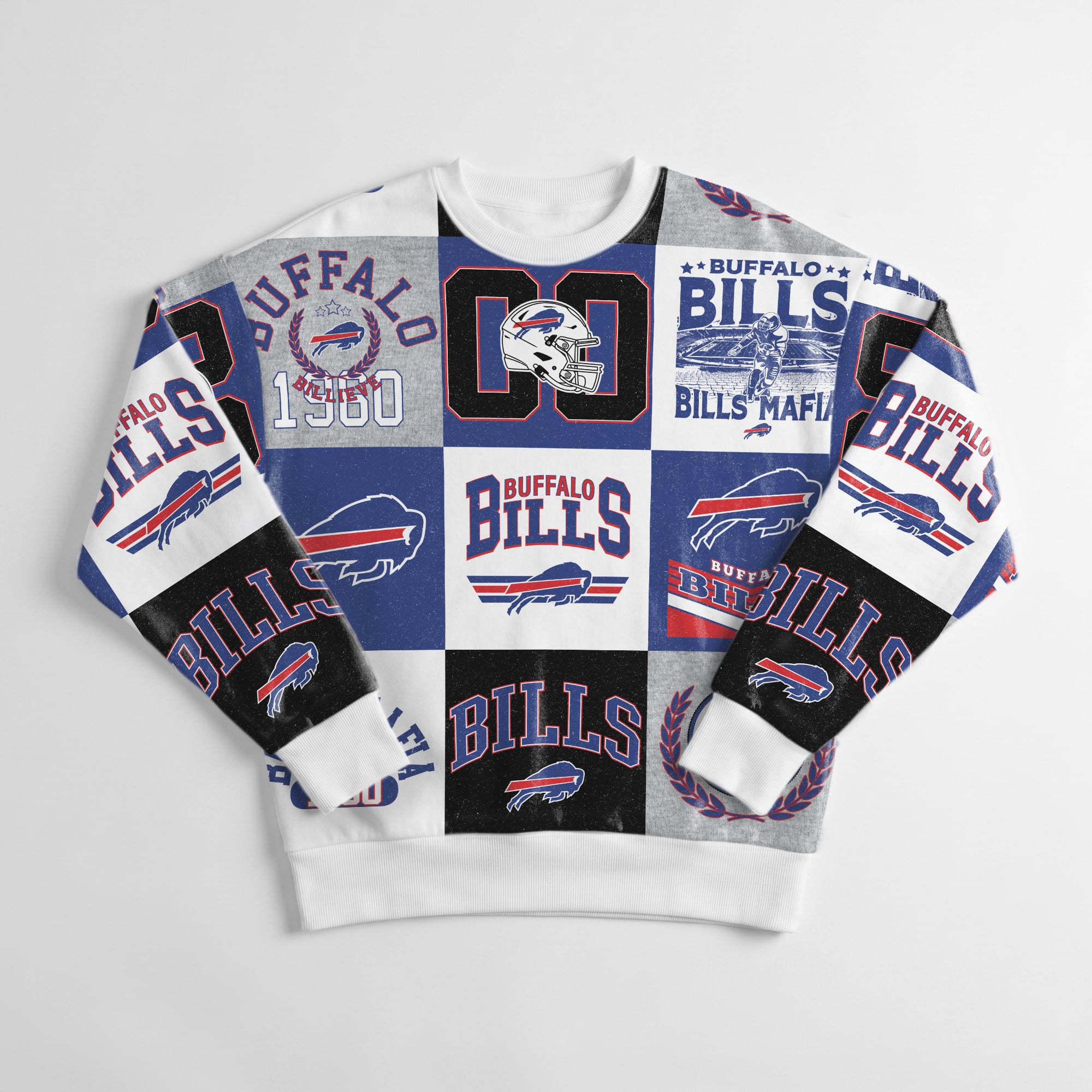 Women's Gameday Couture White Buffalo Bills Highlight Reel Repeat Premium Fleece Sweatshirt