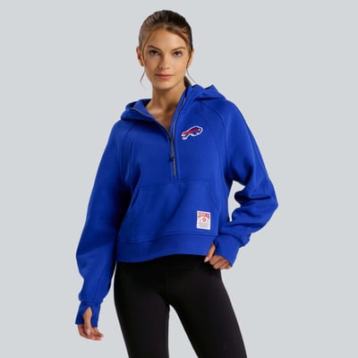 Sweat à capuche zippé oversize Buffalo Bills lululemon pour femme - Bleu cobalt universitaire