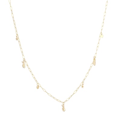 Buffalo Bills LUV AJ Women's Star & Heart Charm Logo Necklace - Gold