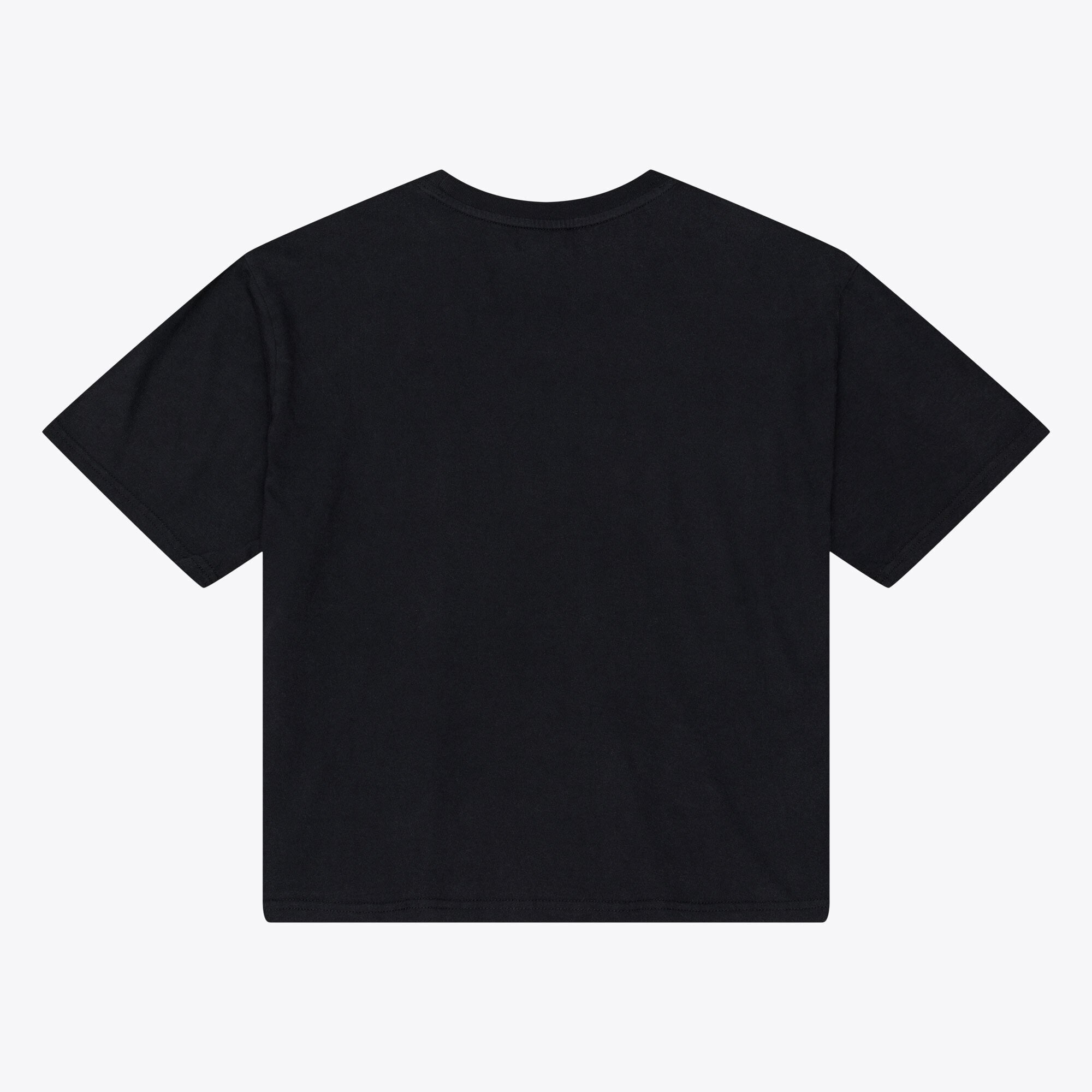 Women's Mitchell & Ness Black Buffalo Bills Core Essentials Micro Logo Boxy Crop T-Shirt