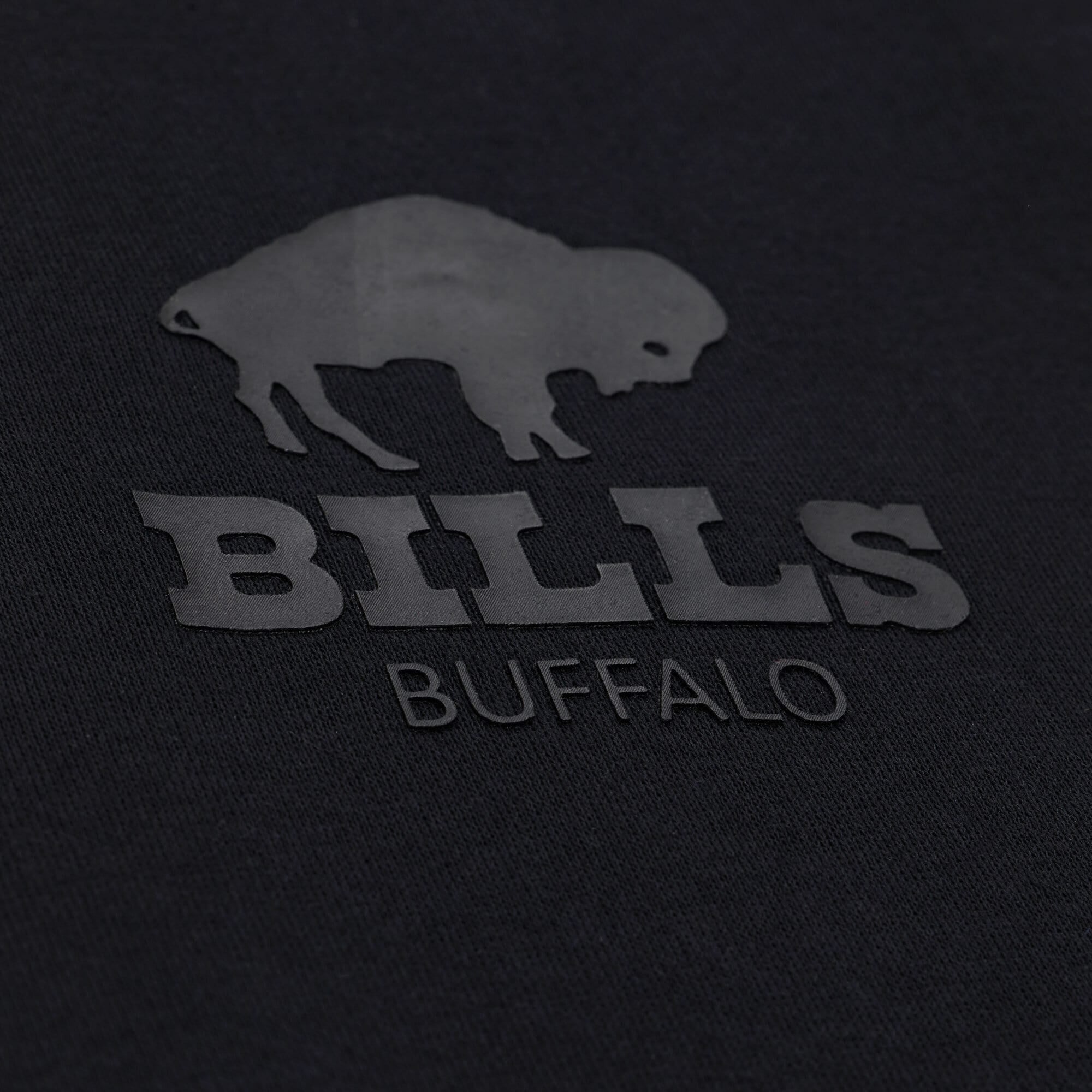 Sweat-shirt en polaire Mitchell & Ness Core Essentials noir à micro-logo pour femme, modèle Buffalo Bills.