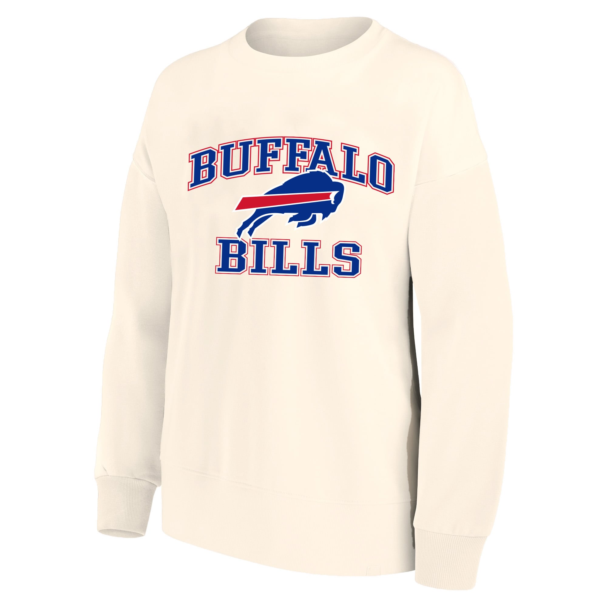 Sweat-shirt Mitchell & Ness crème Buffalo Bills Heart Soul pour femme, grande taille