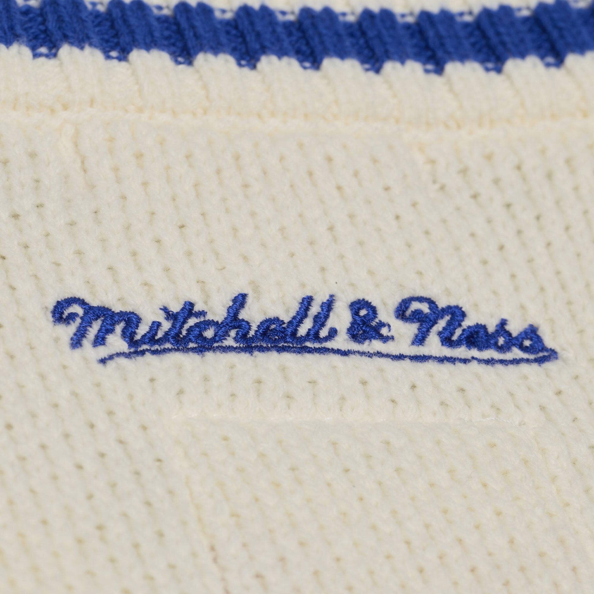 Women's Mitchell & Ness Cream Buffalo Bills Retro Roots V-Neck Sweater Vest
