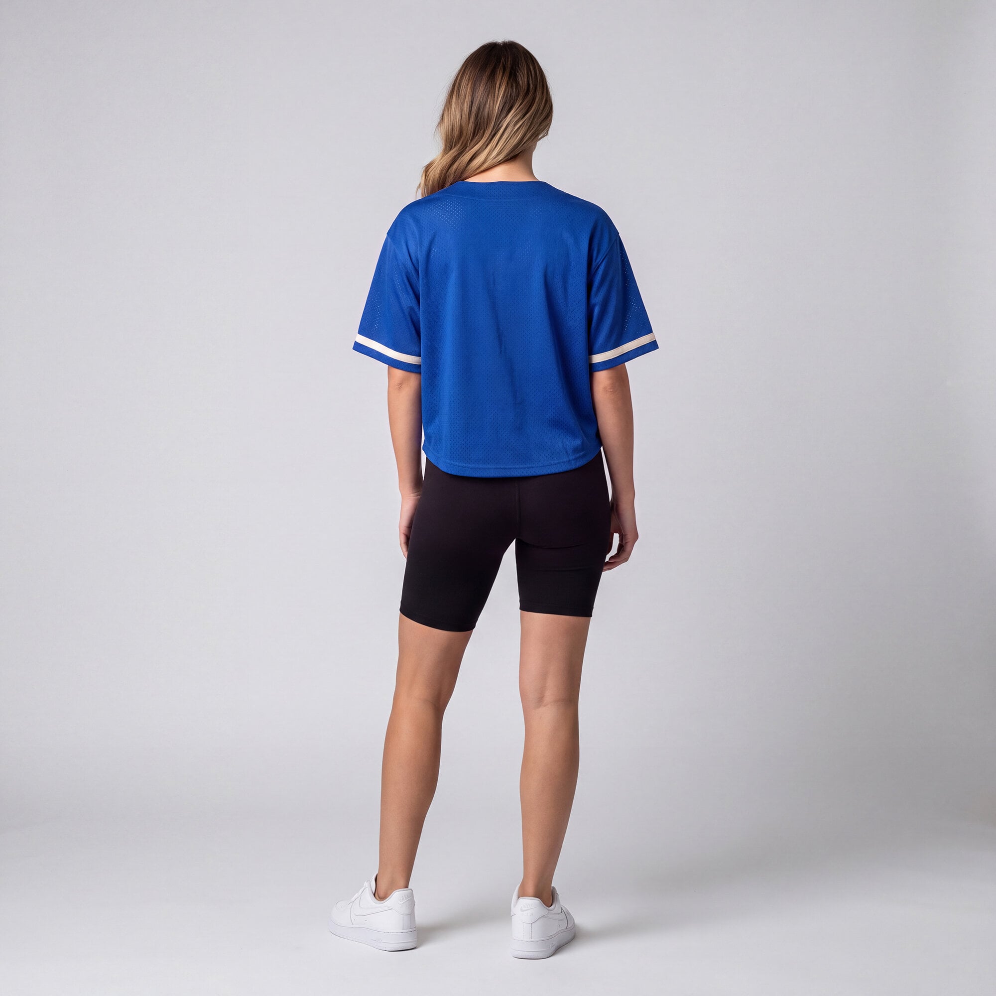Women's Mitchell & Ness Royal Buffalo Bills Retro Roots Baseball Jersey