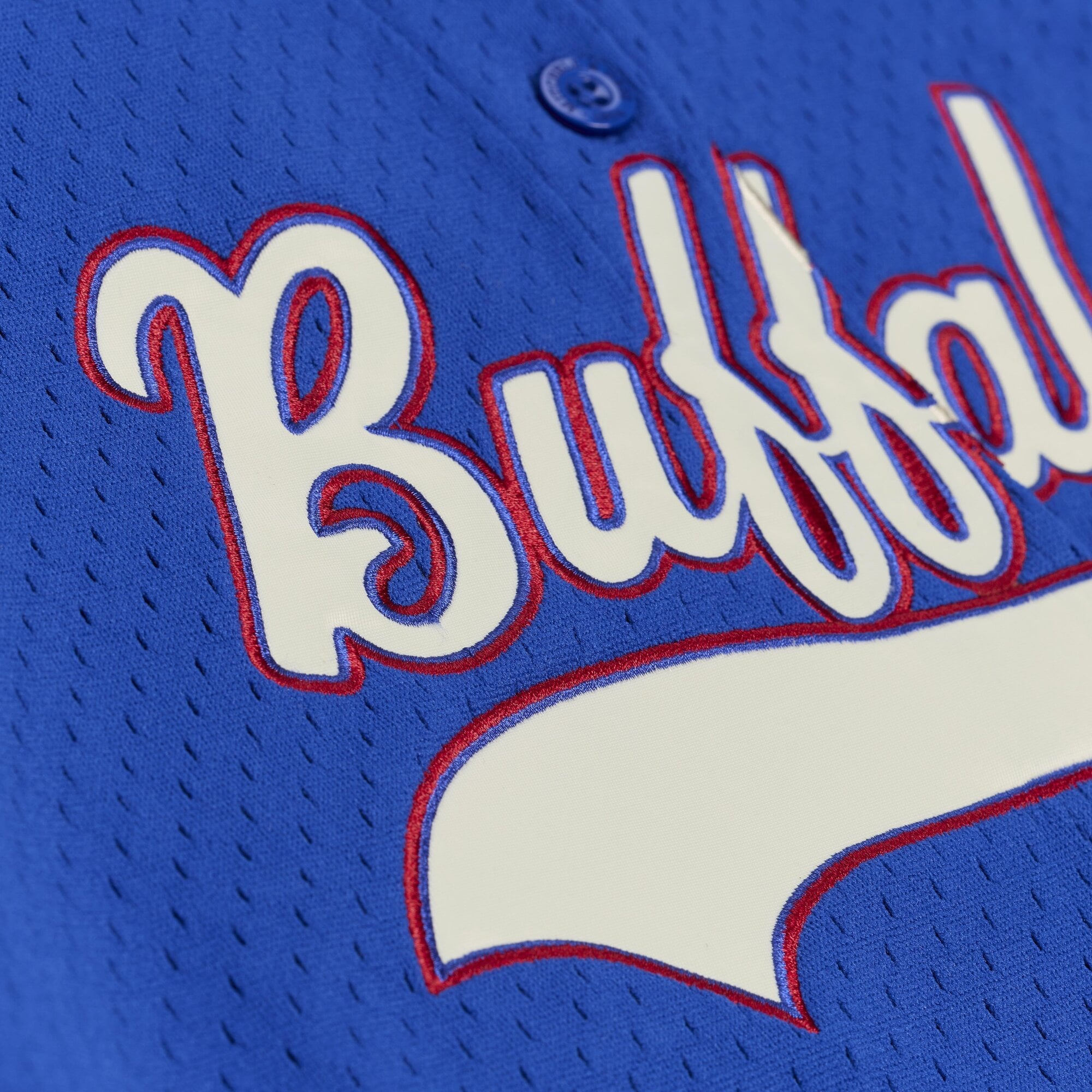 Women's Mitchell & Ness Royal Buffalo Bills Retro Roots Baseball Jersey