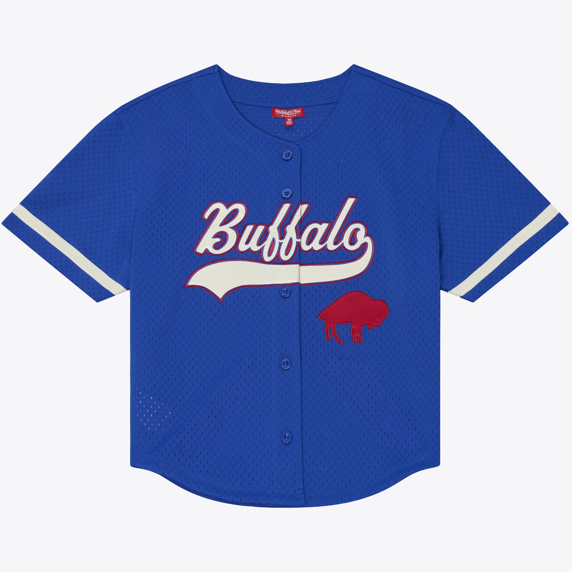 Women's Mitchell & Ness Royal Buffalo Bills Retro Roots Baseball Jersey