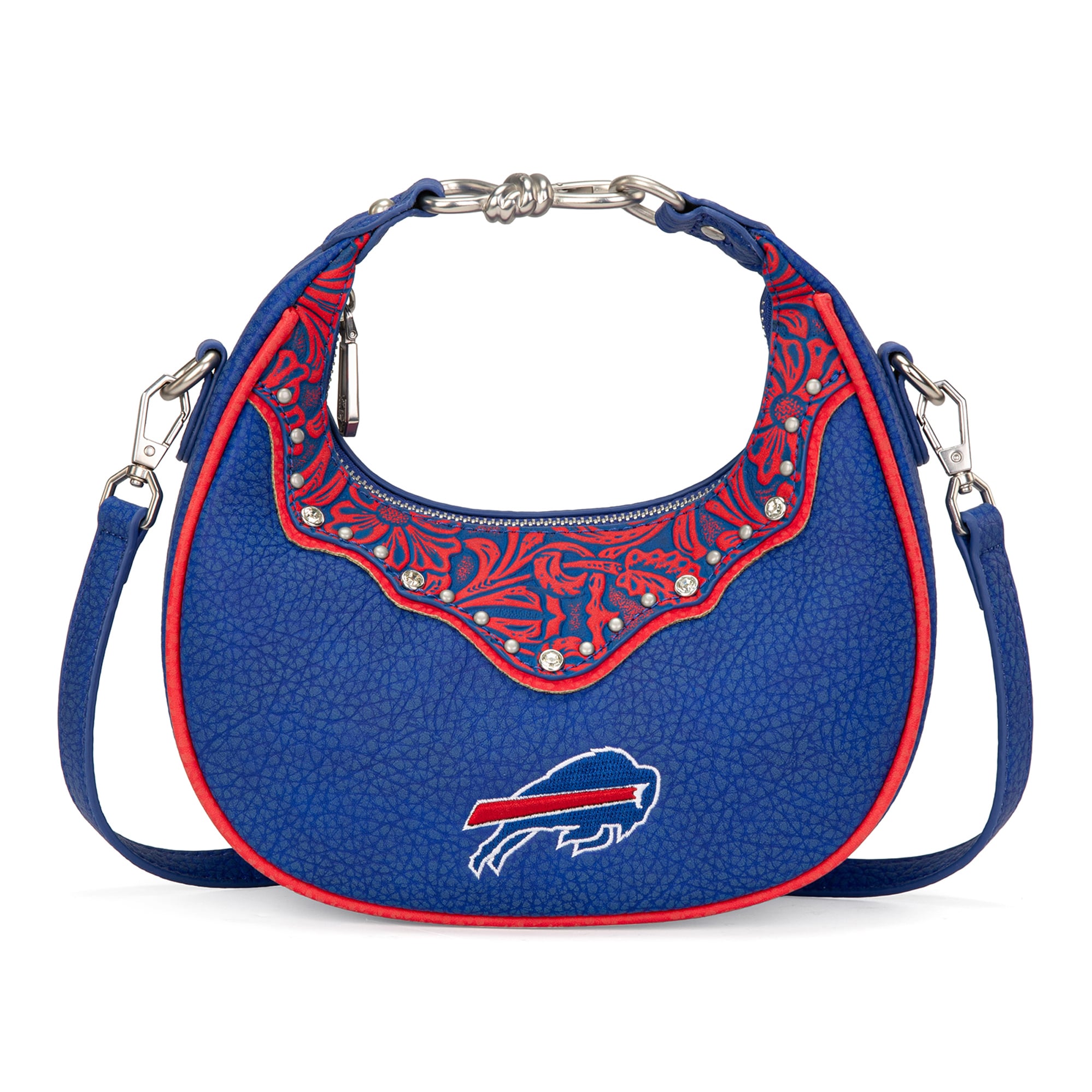 Sac à bandoulière croissant Montana West Buffalo Bills pour femmes