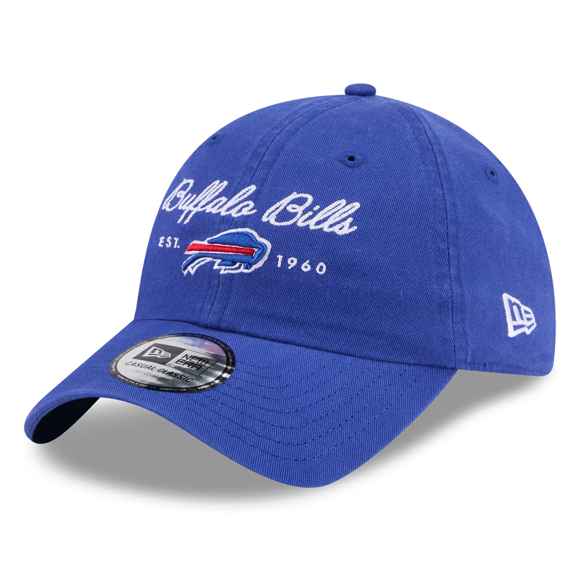 Casquette New Era bleue Buffalo Bills pour femme, style classique décontracté et ajustable