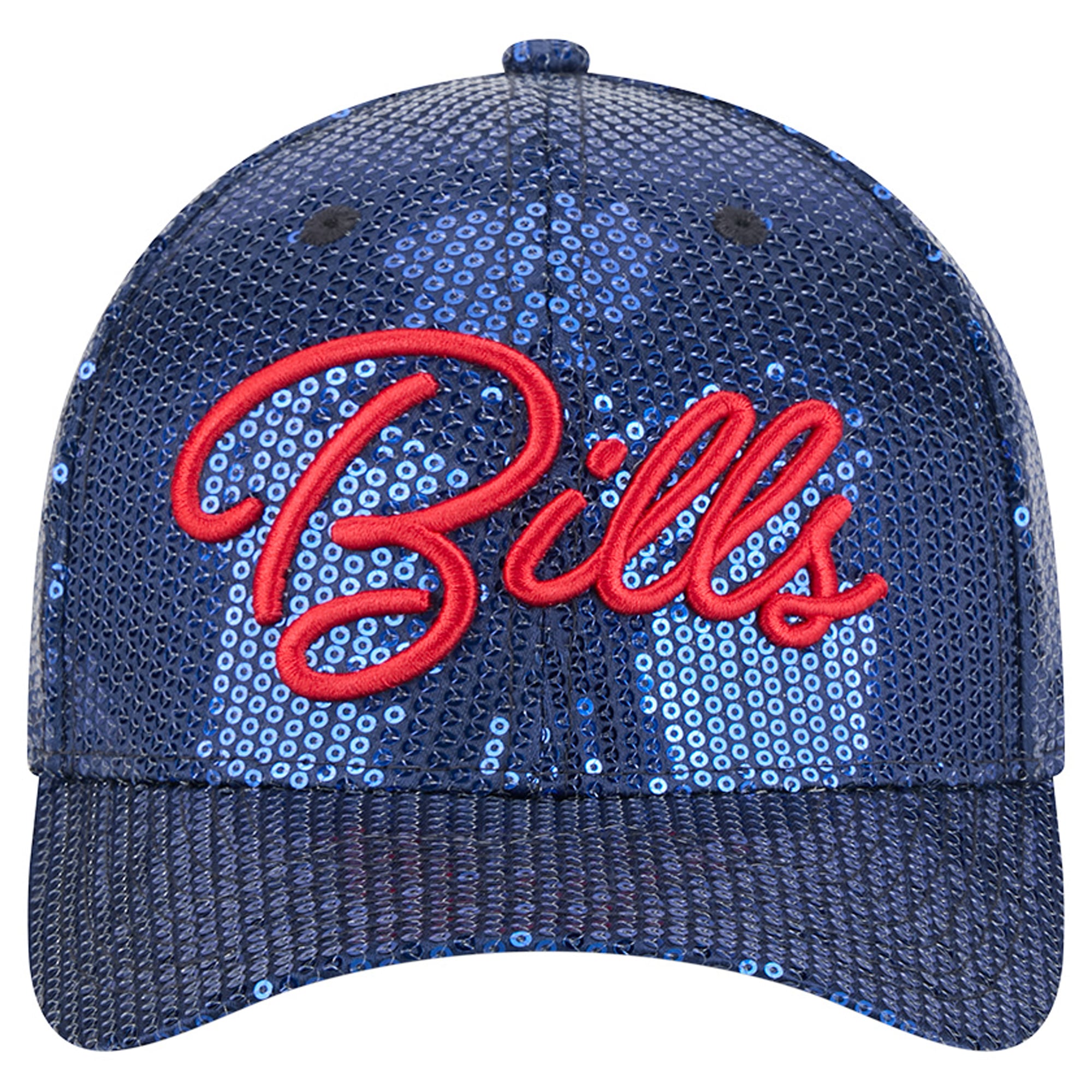 Women's New Era Blue Buffalo Bills Sequin Script 9FORTY Adjustable Hat