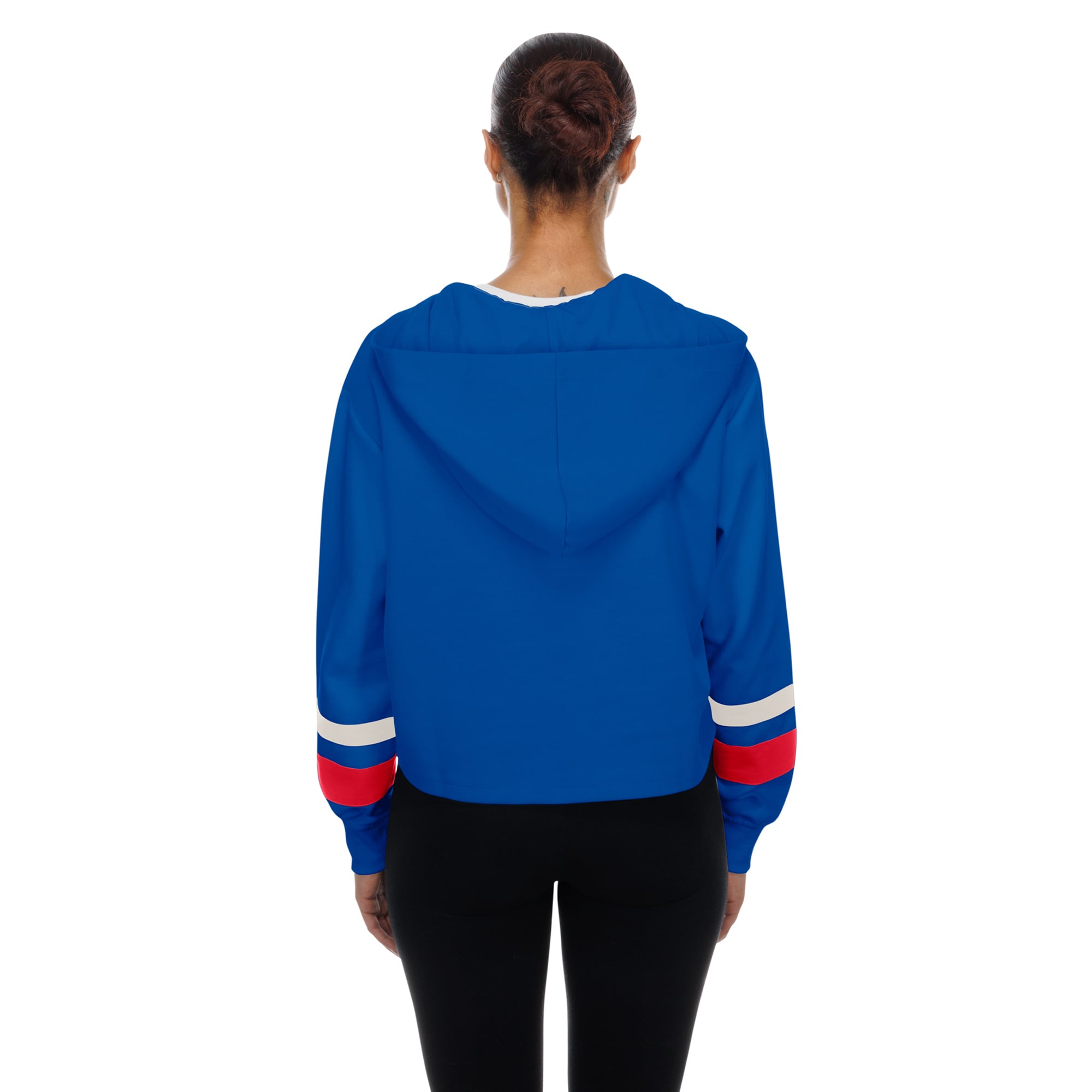 Sweat à capuche rétro lacets New Era bleu Buffalo Bills pour femme