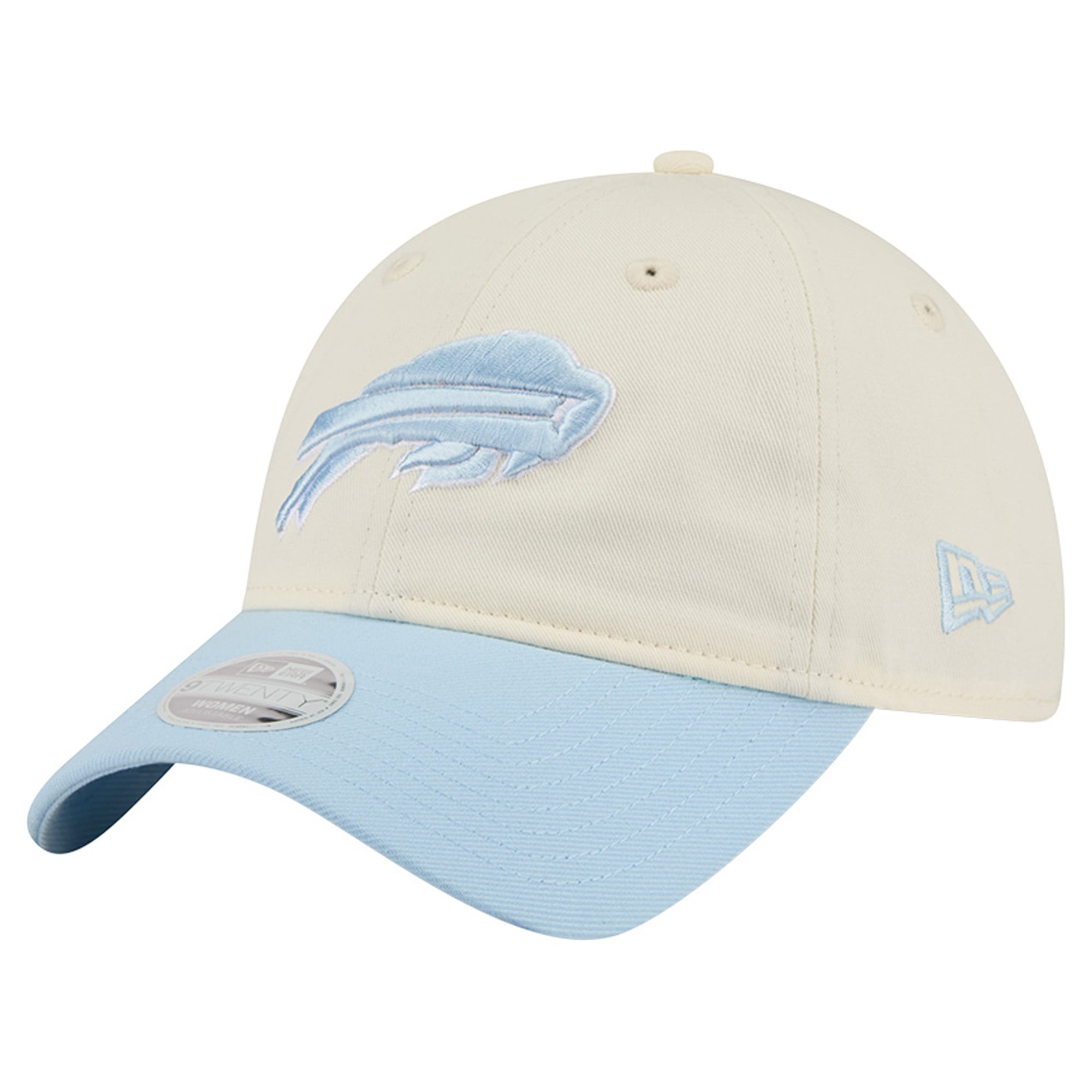 Women's New Era Cream/Coastal Blue Buffalo Bills 9TWENTY Adjustable Hat
