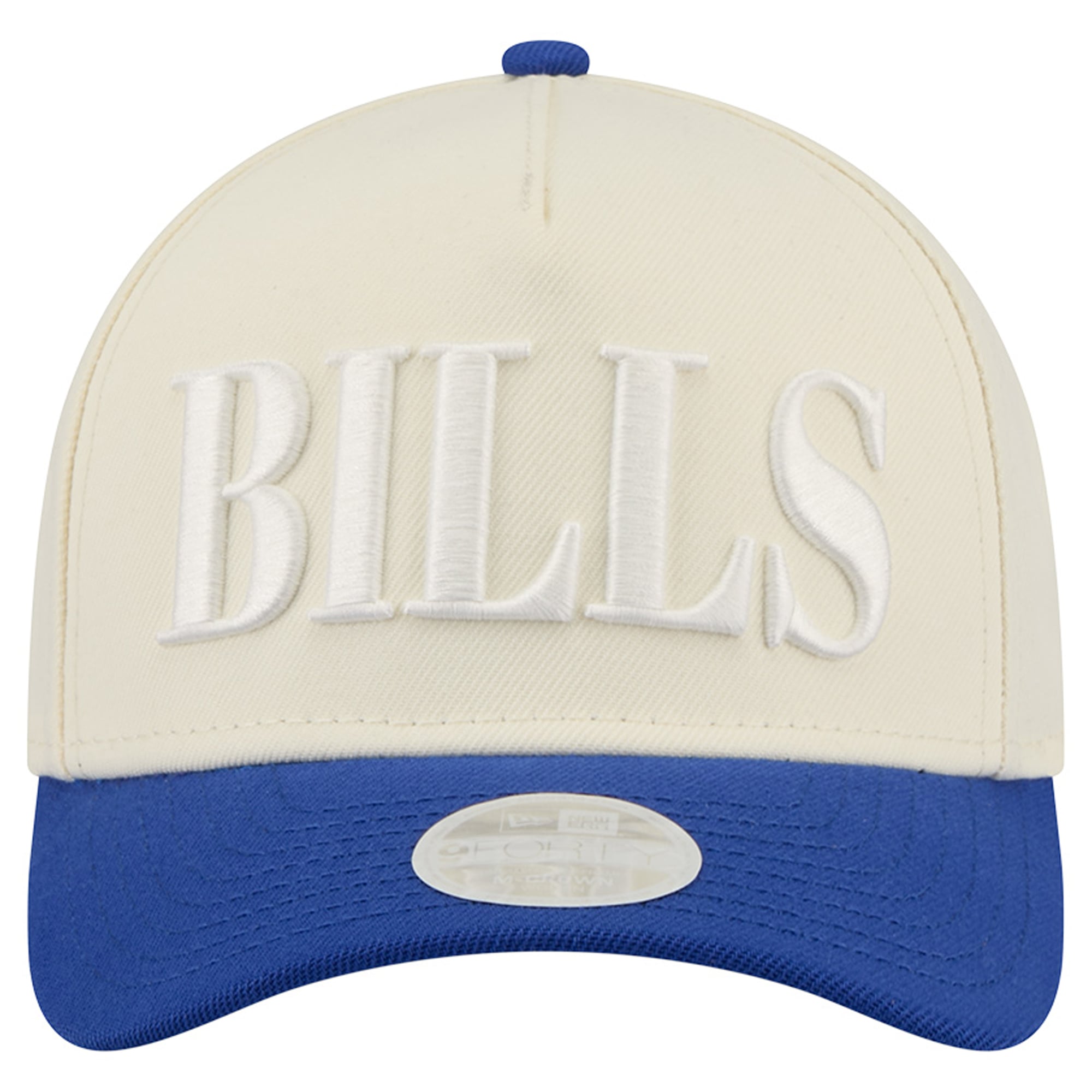 Women's New Era Cream/Royal Buffalo Bills Tonal A-Frame 9FORTY Adjustable Hat