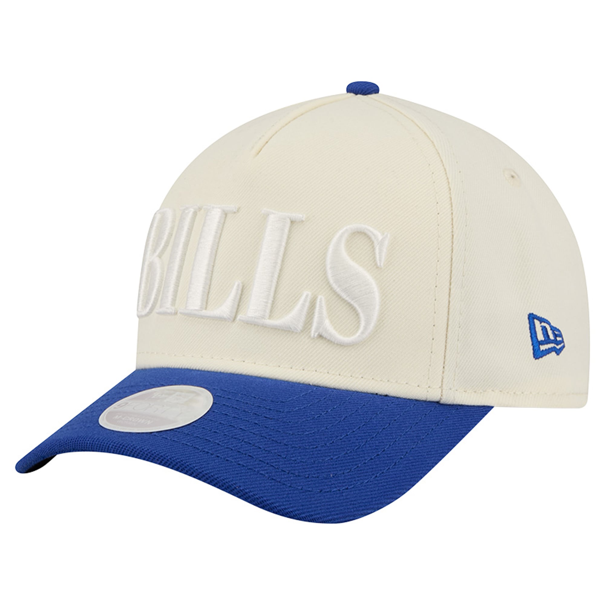 Women's New Era Cream/Royal Buffalo Bills Tonal A-Frame 9FORTY Adjustable Hat