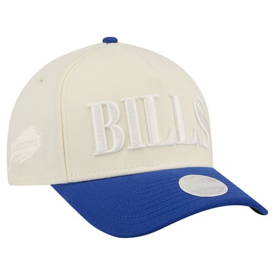 Buffalo Bills New Era Women's Tonal A-Frame 9FORTY Adjustable Hat - Cream/Royal